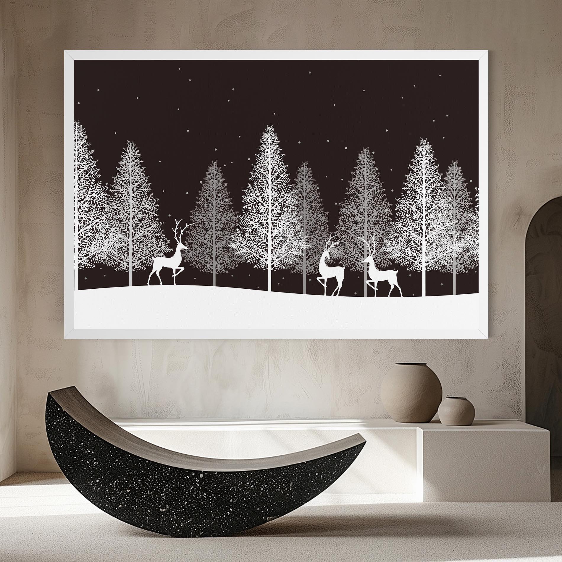 Tablou Canvas Brown Sky Winter mockup 8