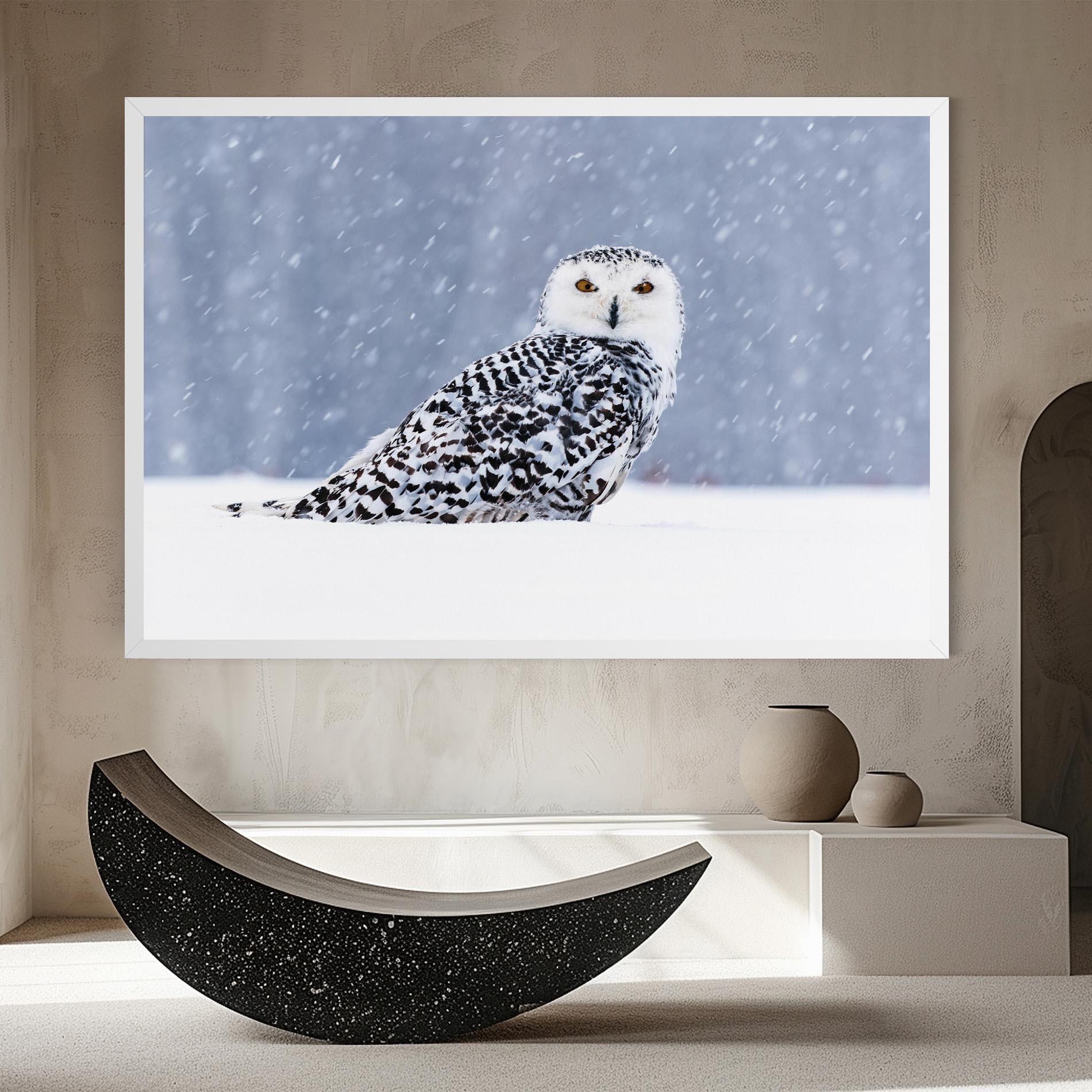 Tablou Canvas Snow Owl mockup 8