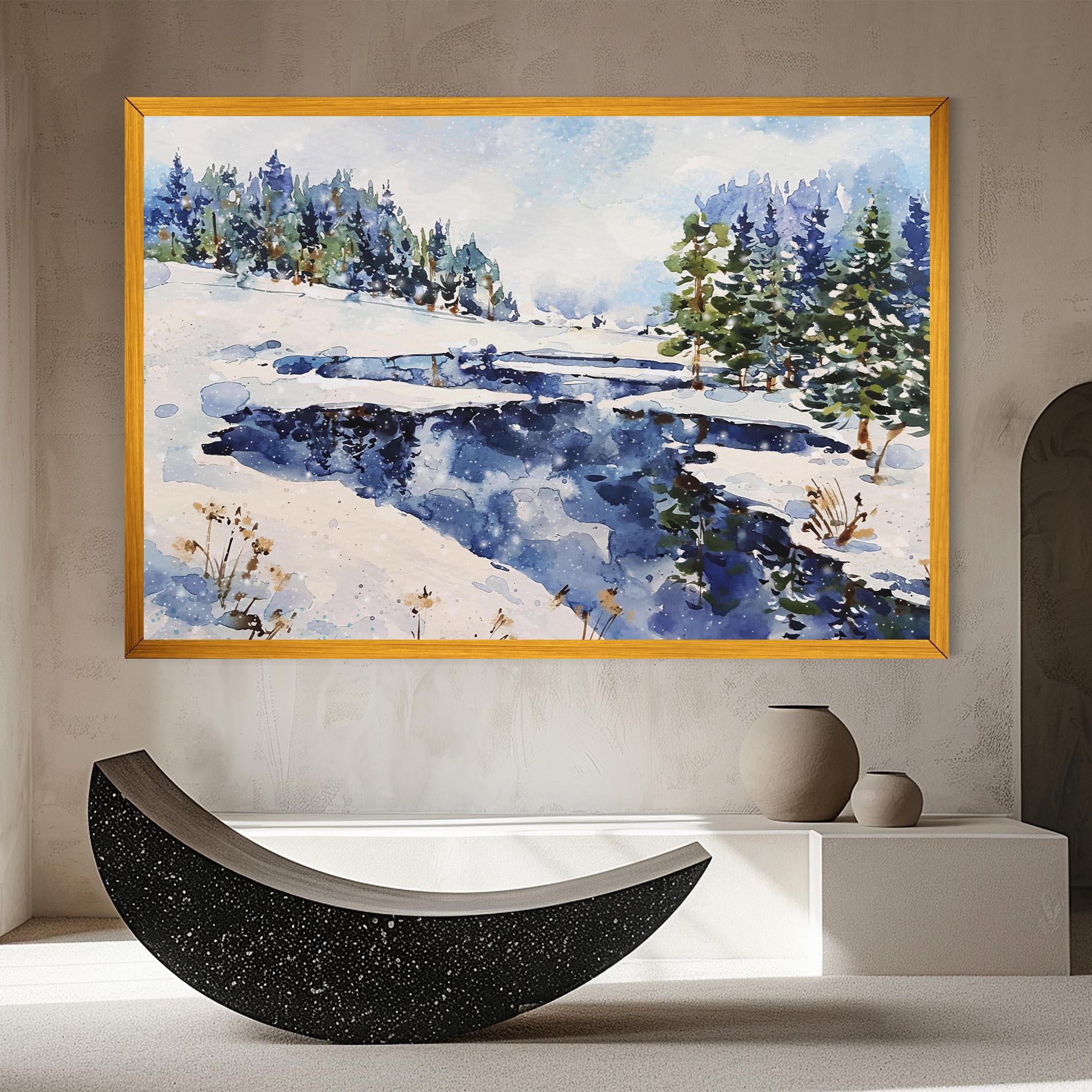 Tablou Canvas Winter Painting mockup 8