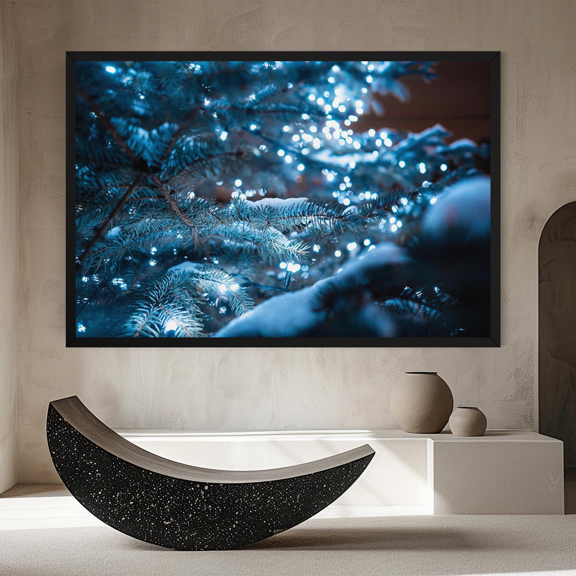 Tablou Canvas Blue Christmas Tree mockup 8