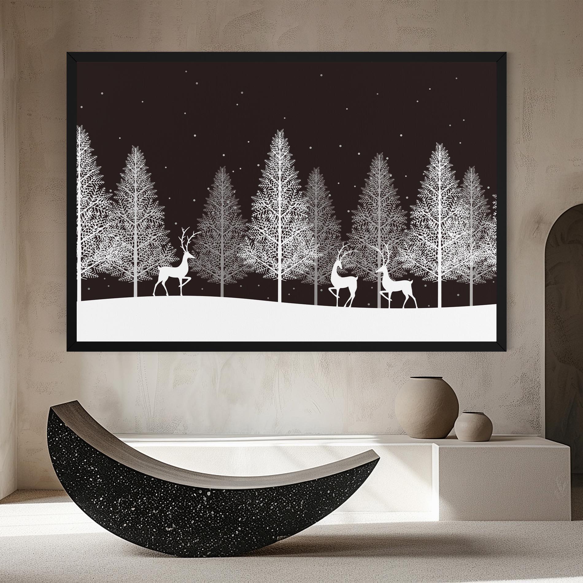 Tablou Canvas Brown Sky Winter mockup 8