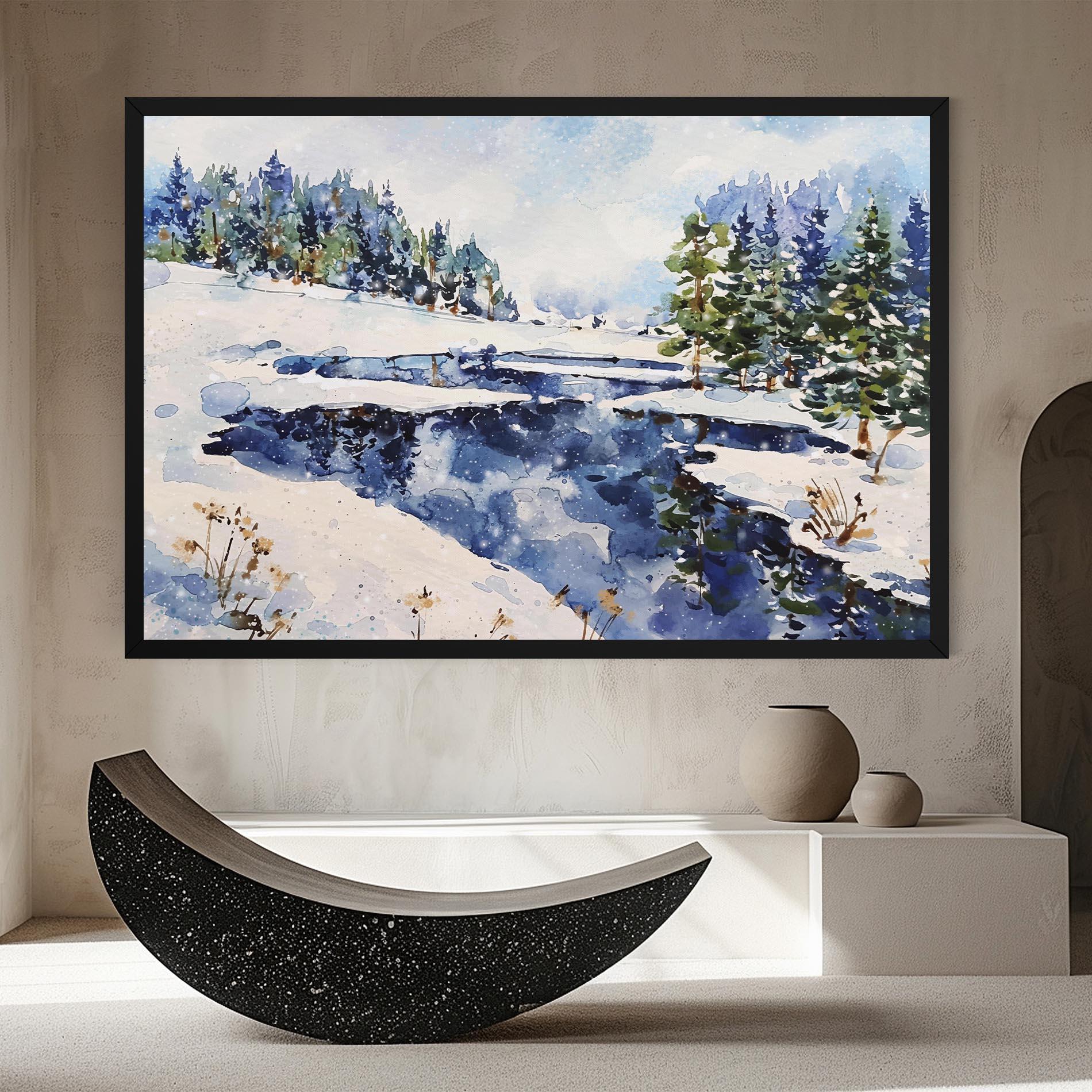 Tablou Canvas Winter Painting mockup 8