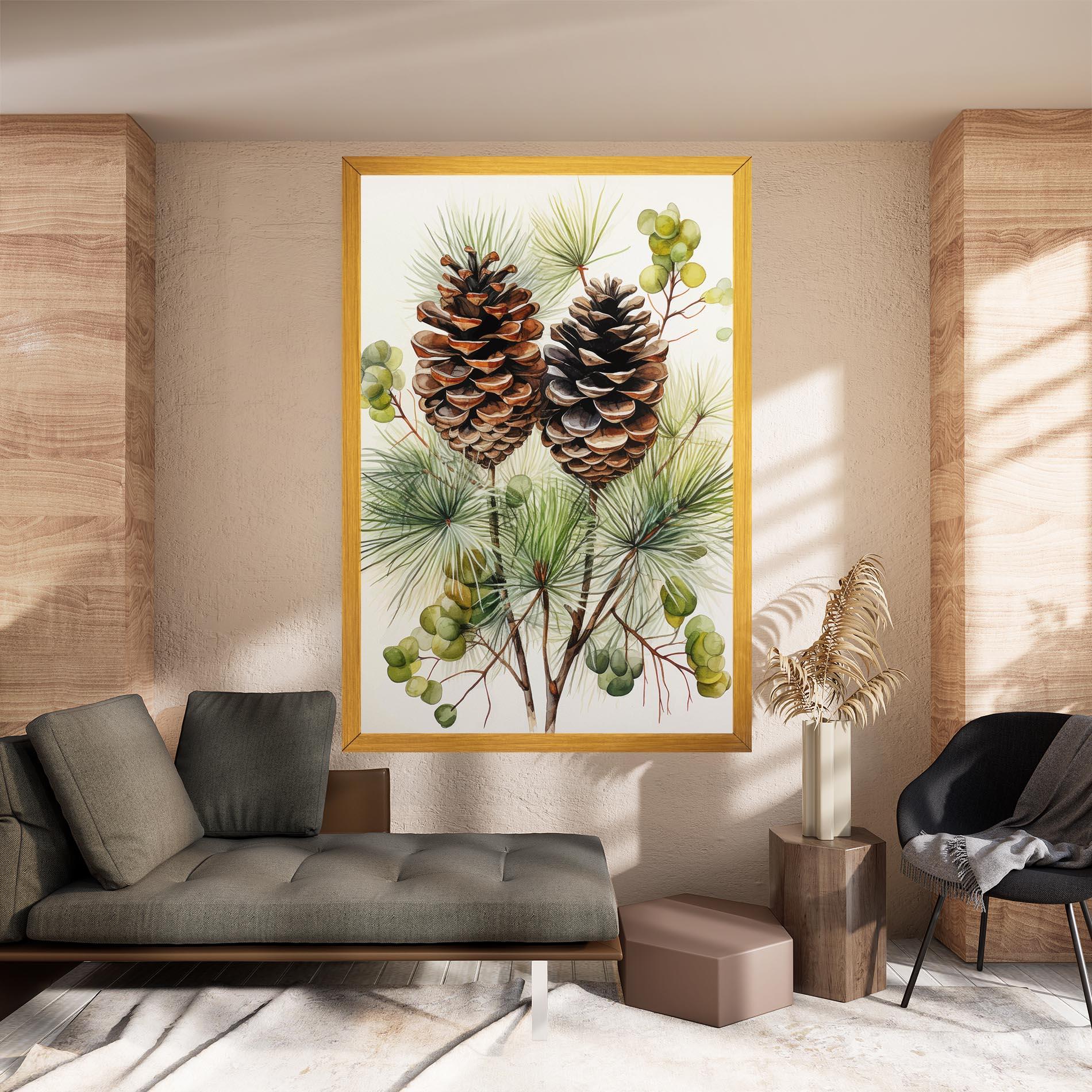 Tablou Canvas Brown Cones mockup 8