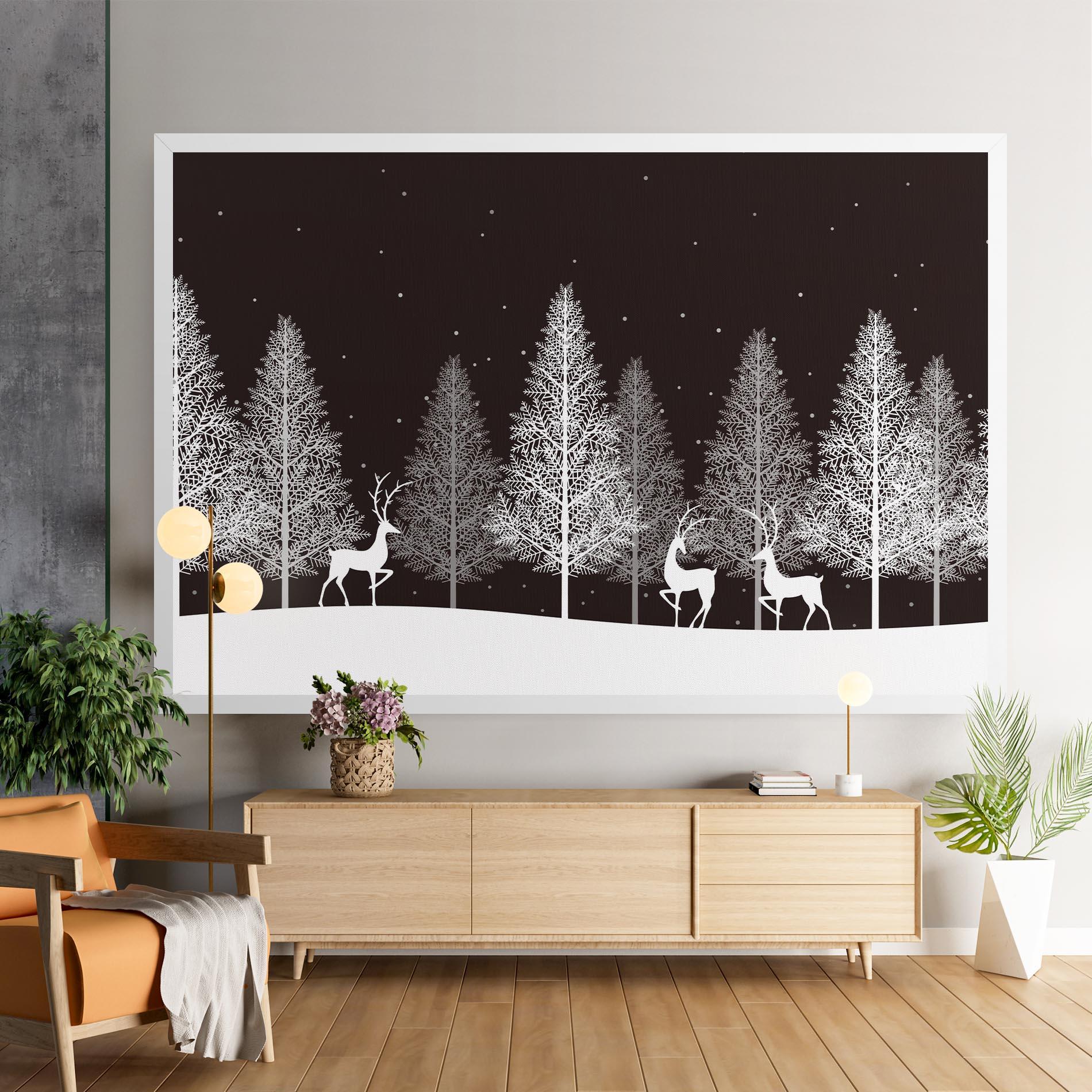 Tablou Canvas Brown Sky Winter mockup 9