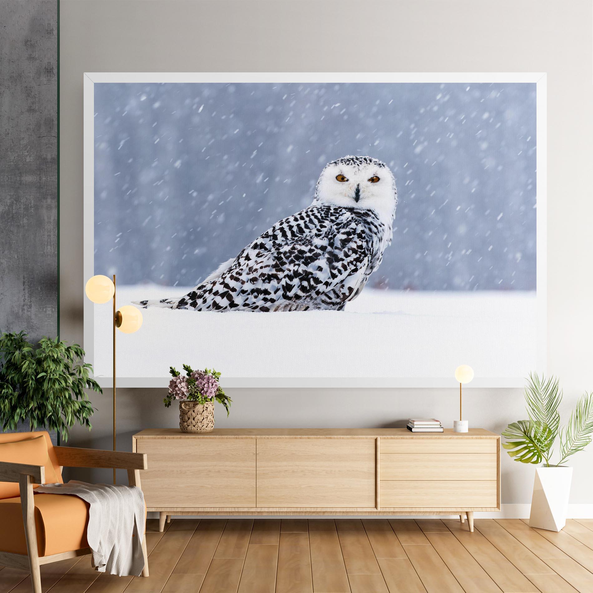 Tablou Canvas Snow Owl mockup 9