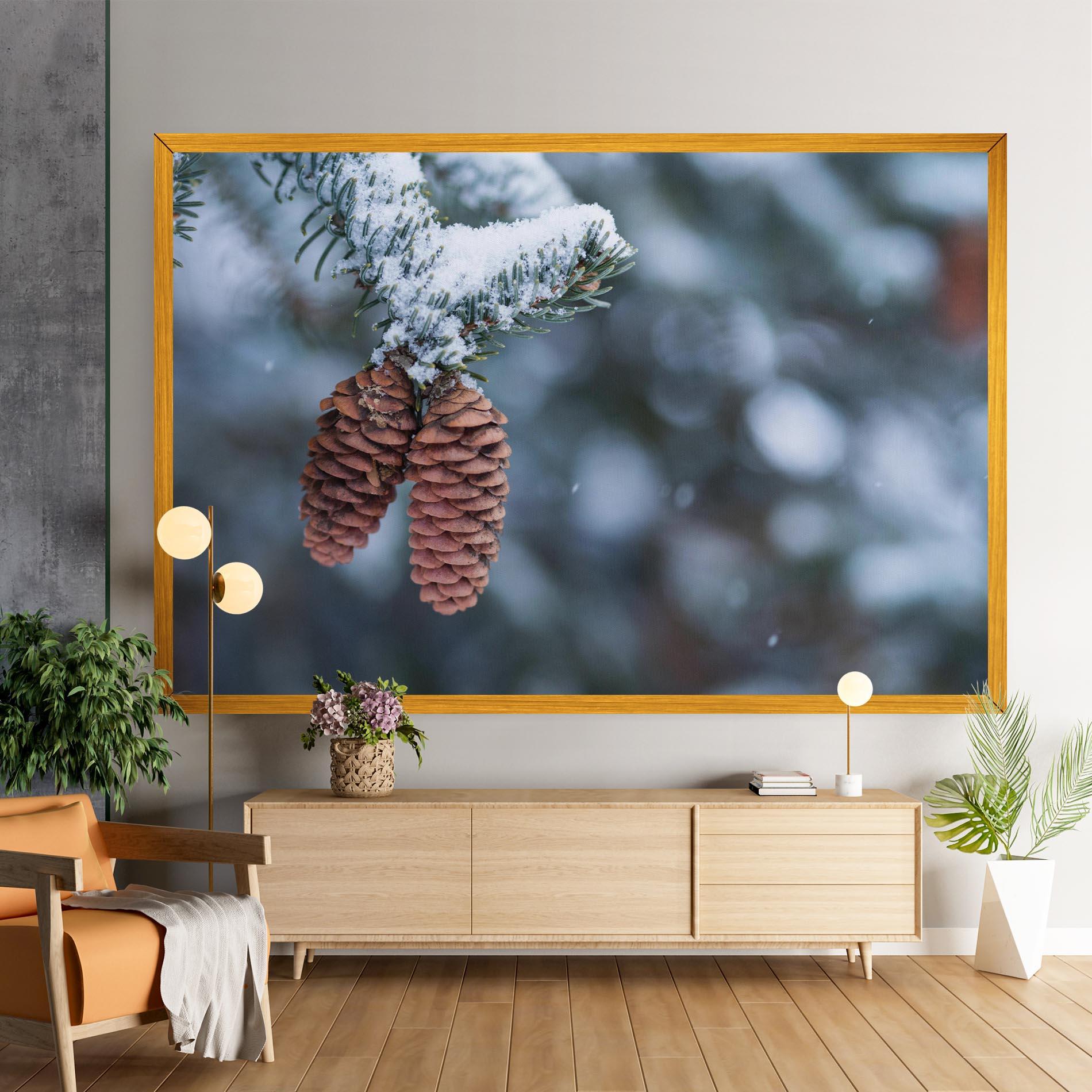 Tablou Canvas Winter Cones mockup 9