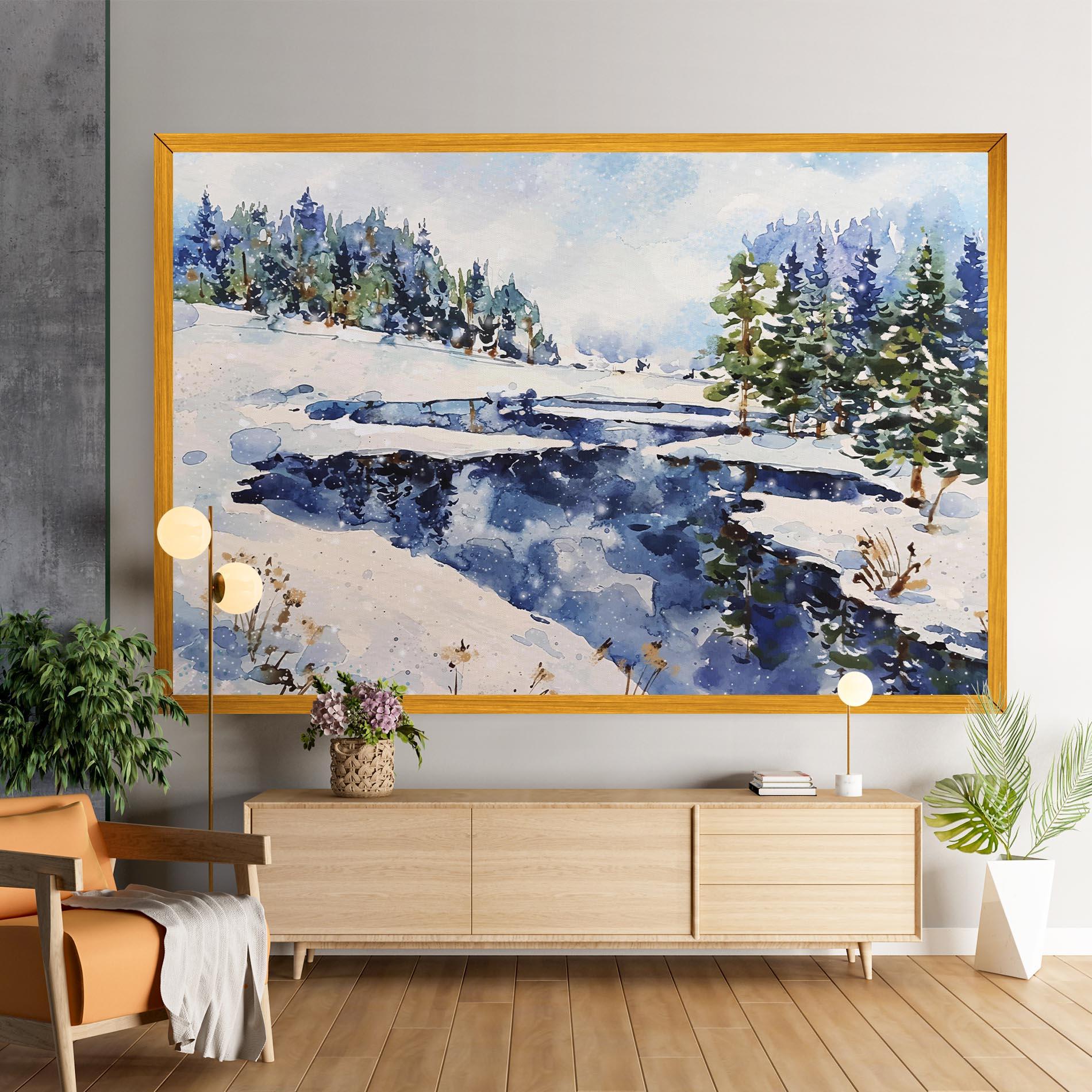 Tablou Canvas Winter Painting mockup 9