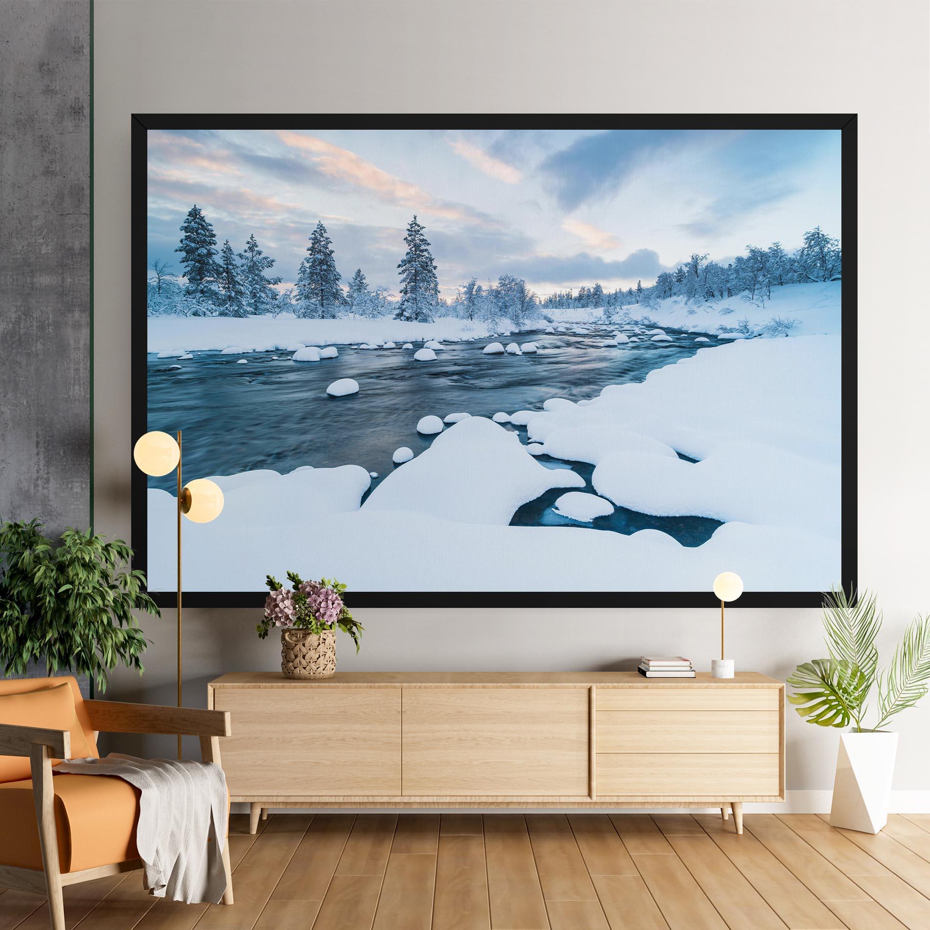 Tablou Canvas Winter River mockup 9