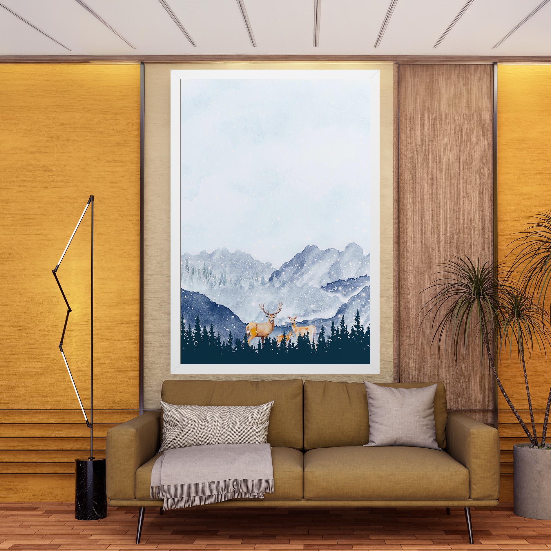 Tablou Canvas Winter Deers mockup 9