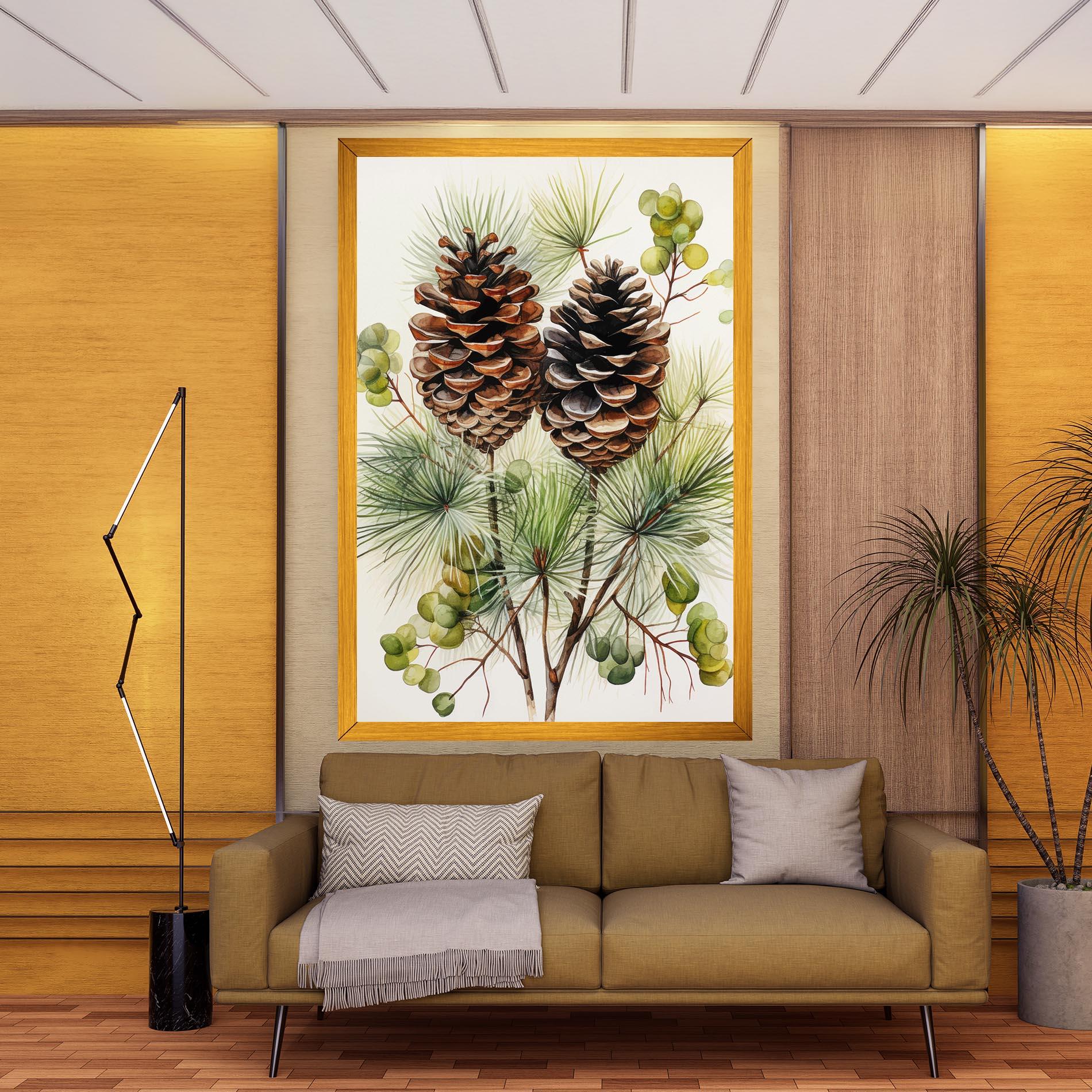 Tablou Canvas Brown Cones mockup 9