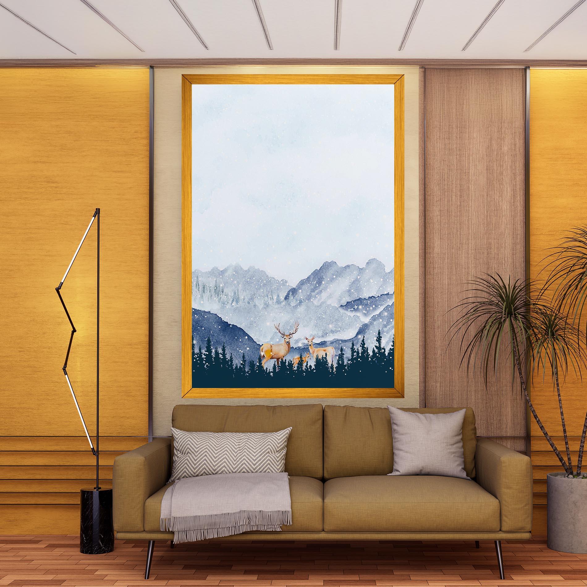 Tablou Canvas Winter Deers mockup 9