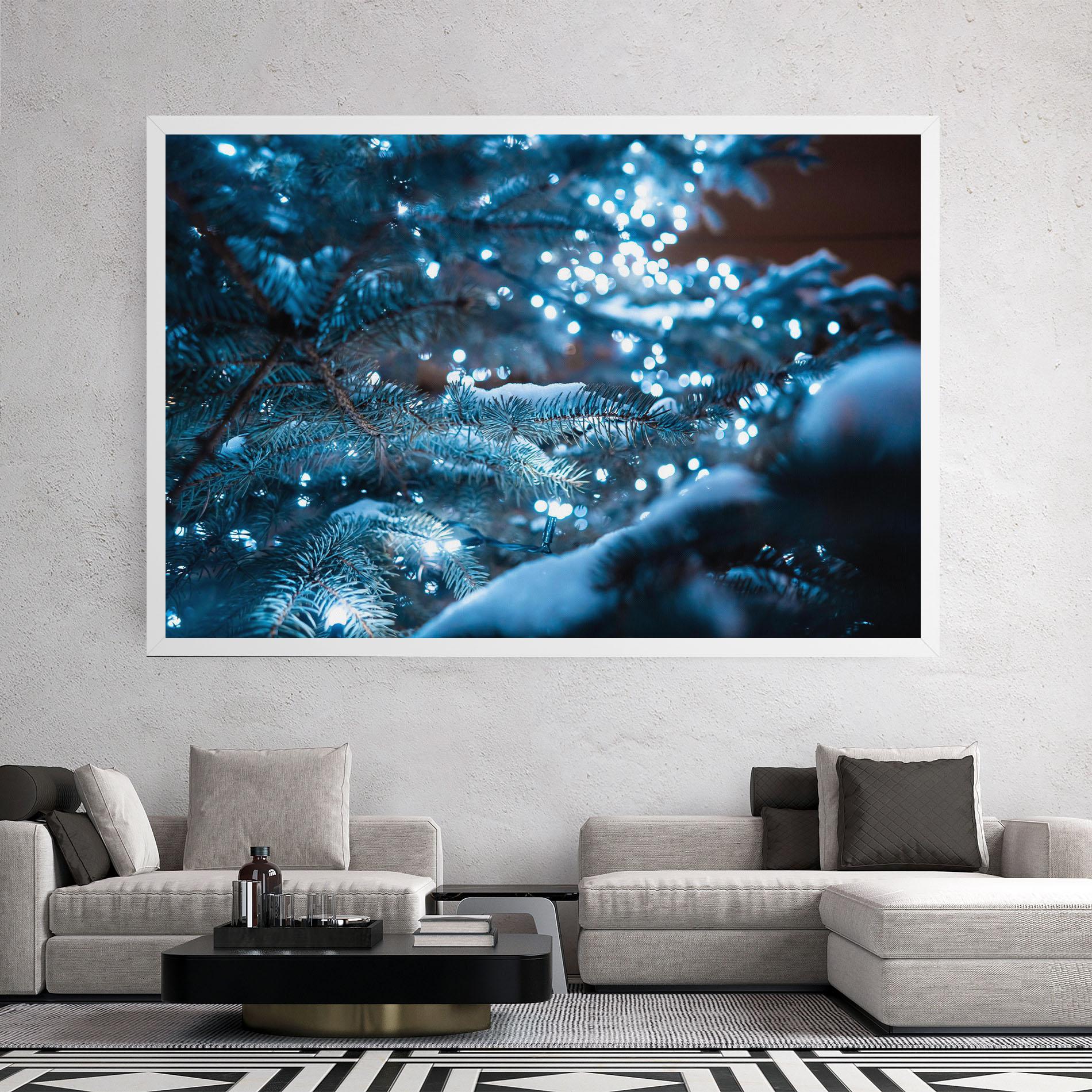 Tablou Canvas Blue Christmas Tree mockup 2