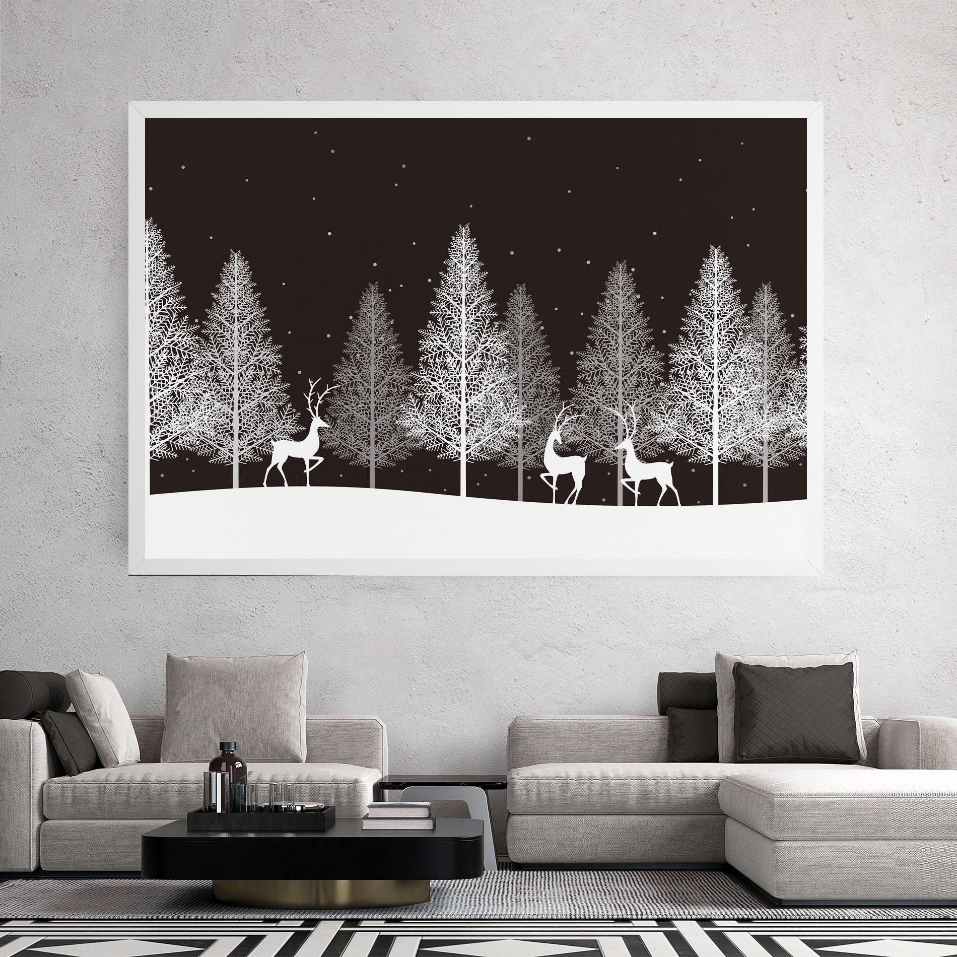 Tablou Canvas Brown Sky Winter mockup 2