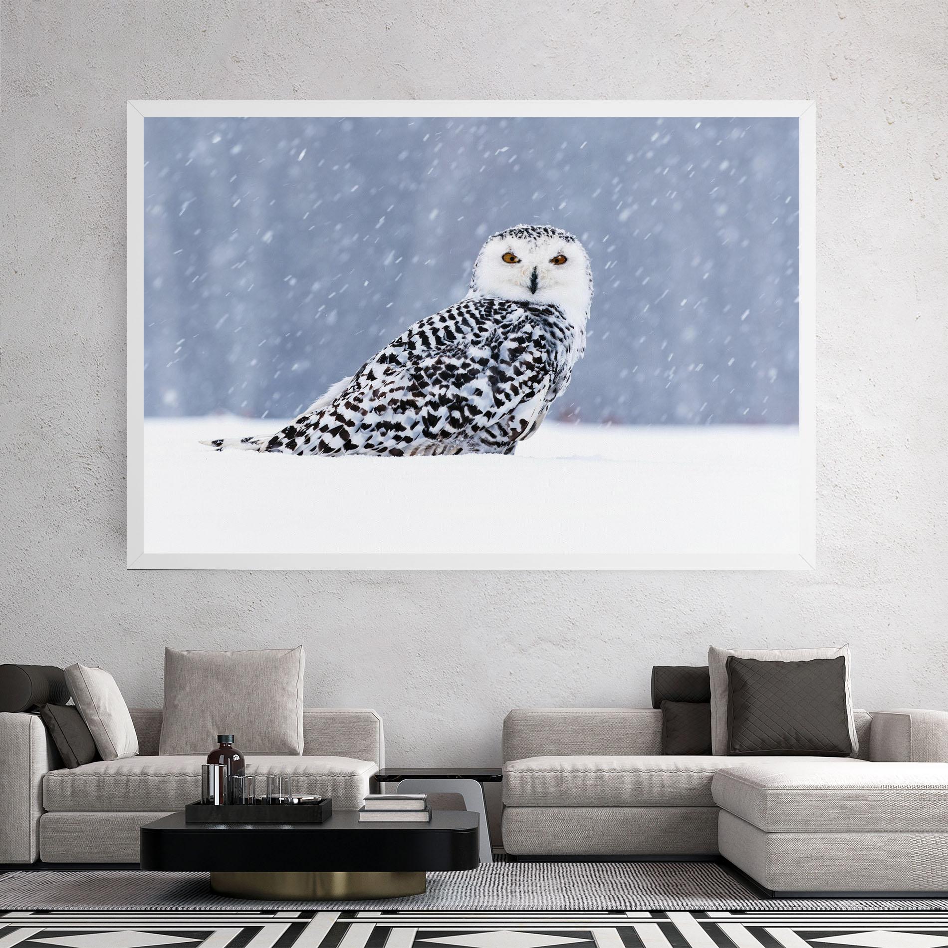 Tablou Canvas Snow Owl mockup 2