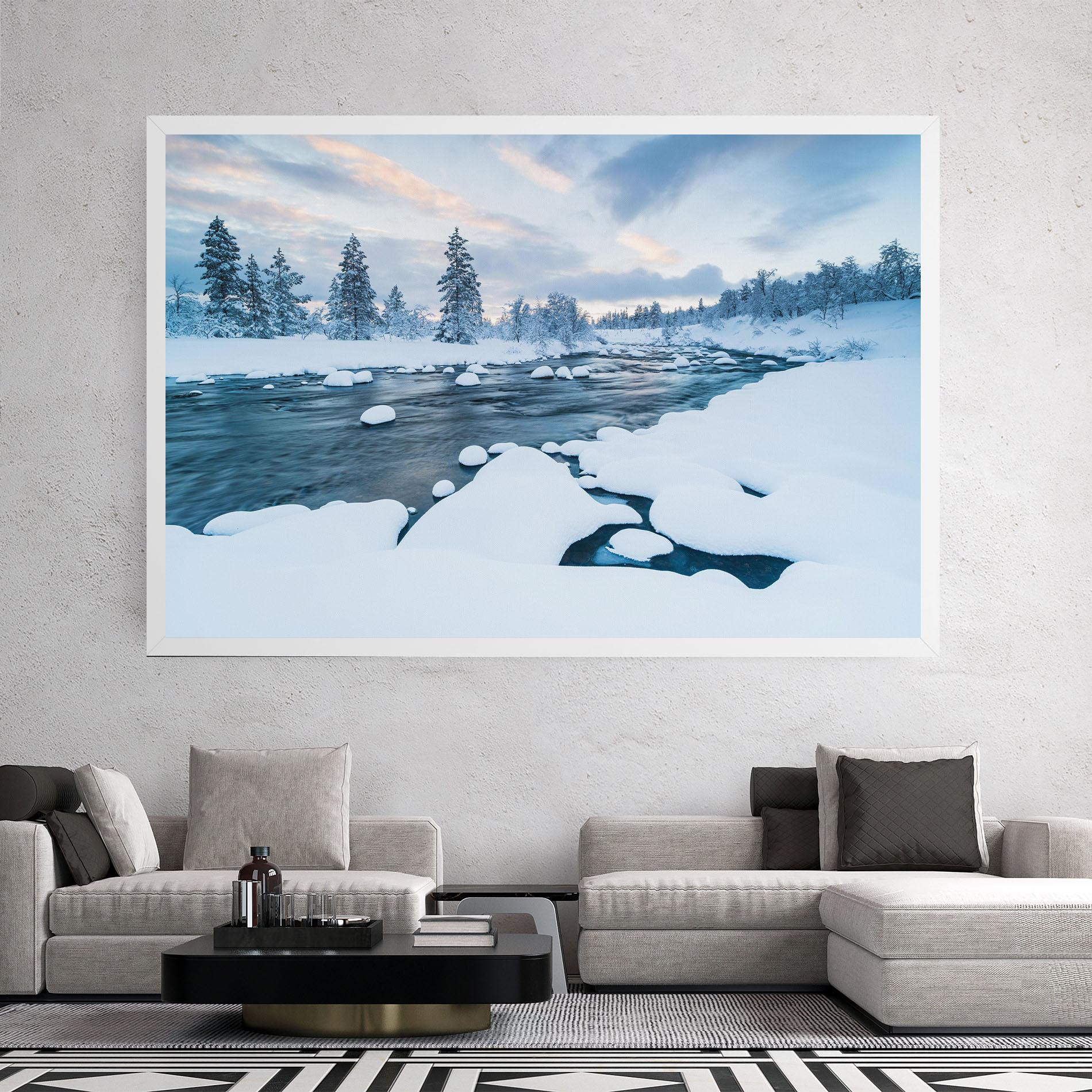 Tablou Canvas Winter River mockup 2