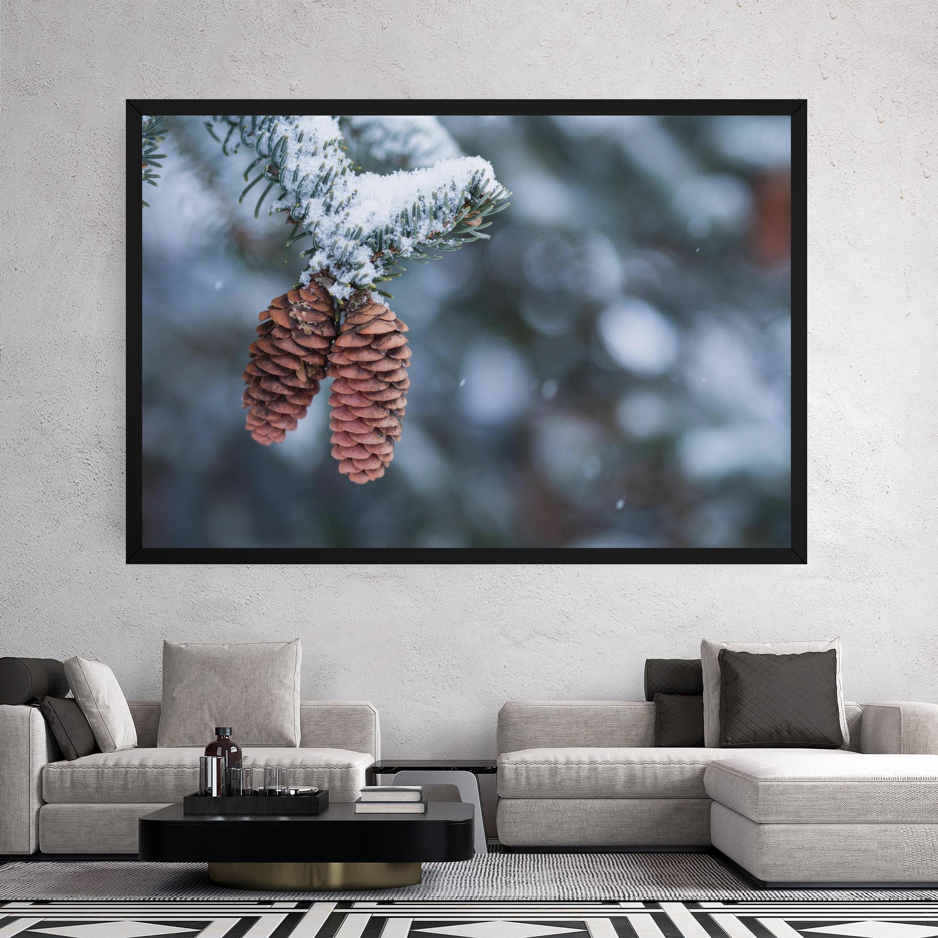 Tablou Canvas Winter Cones mockup 2