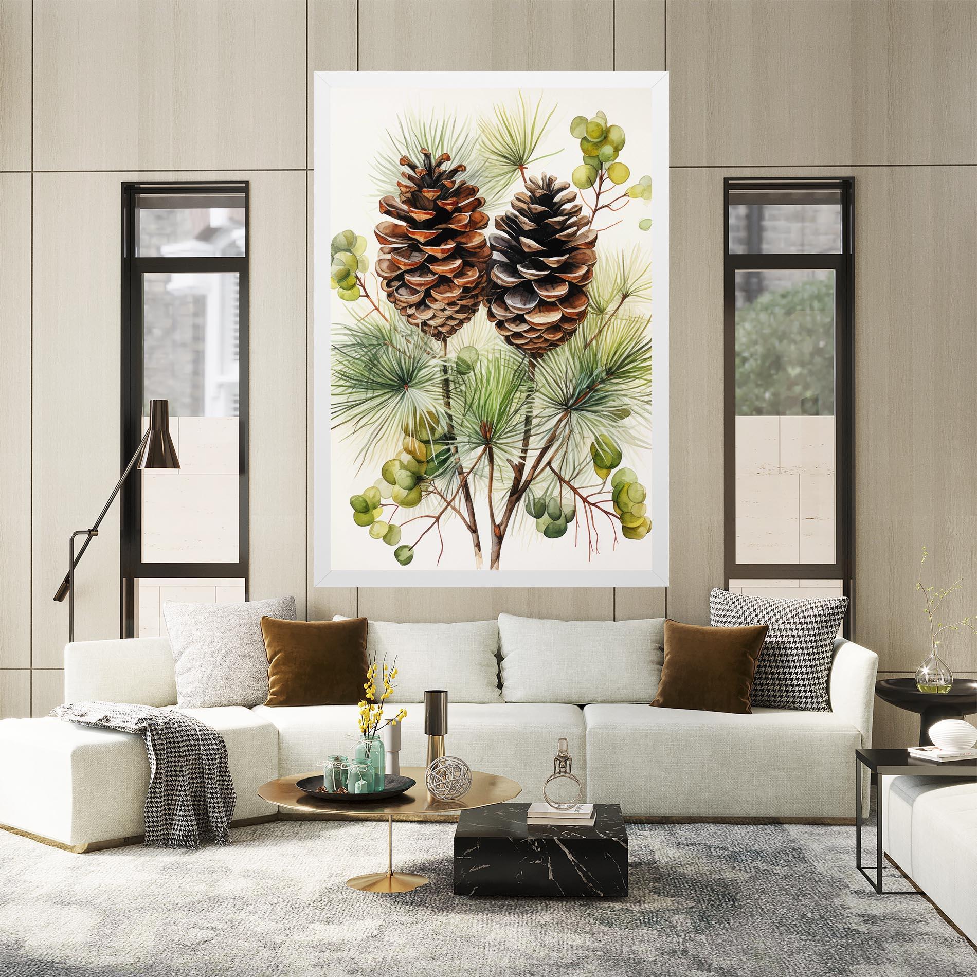 Tablou Canvas Brown Cones mockup 2