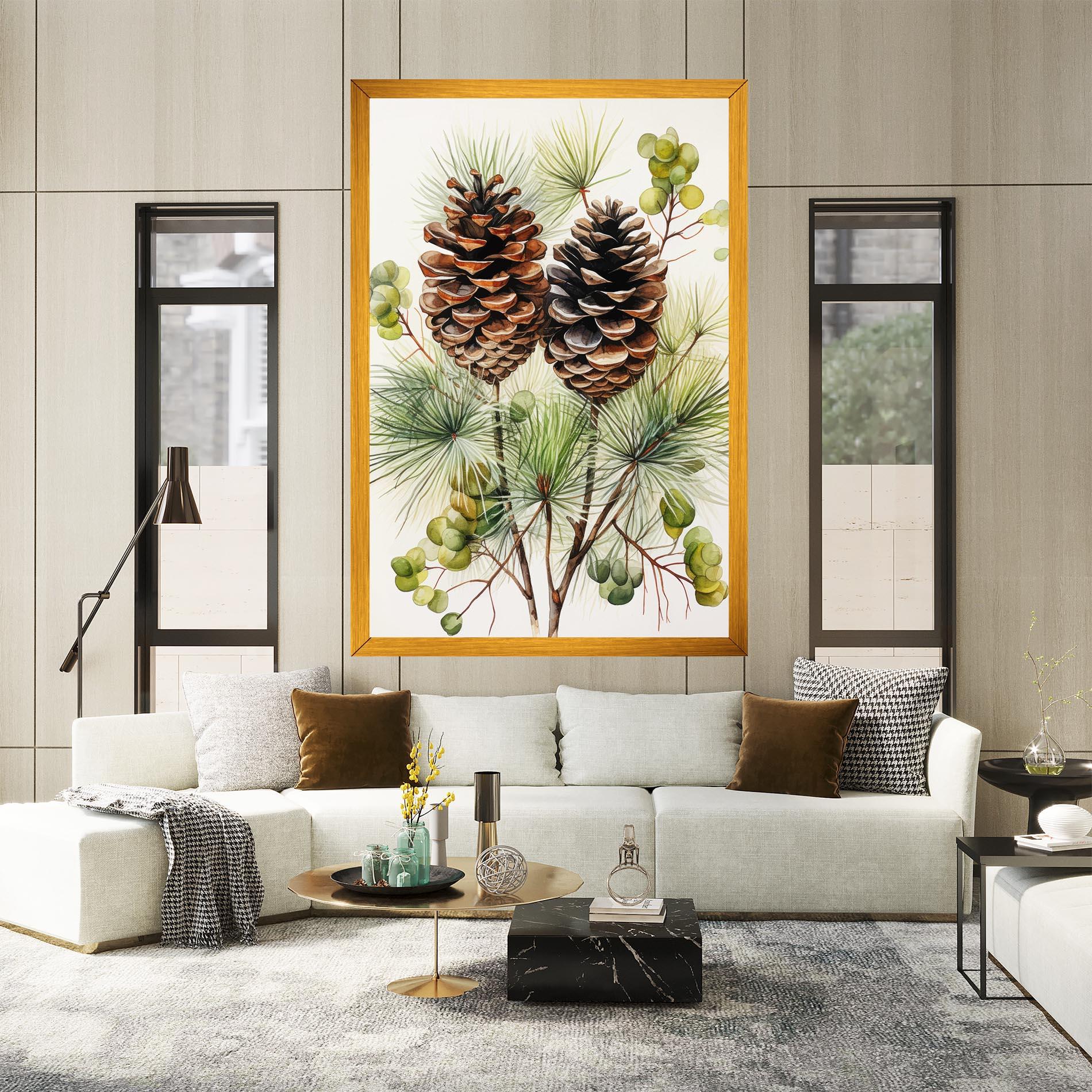 Tablou Canvas Brown Cones mockup 2