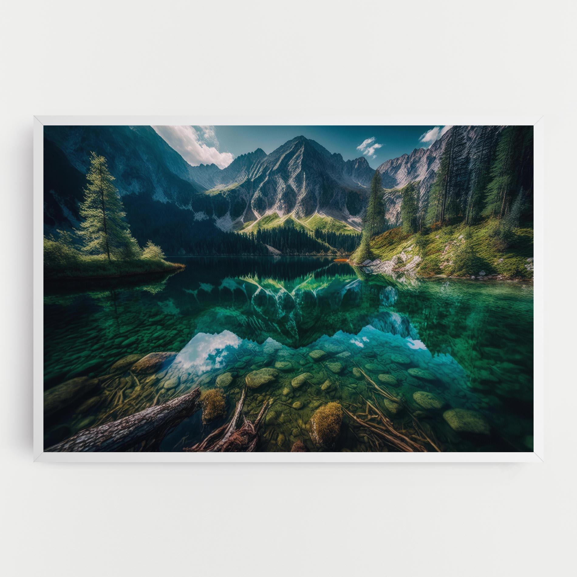 Tablou Canvas Beautiful Lake Mountain mockup 0
