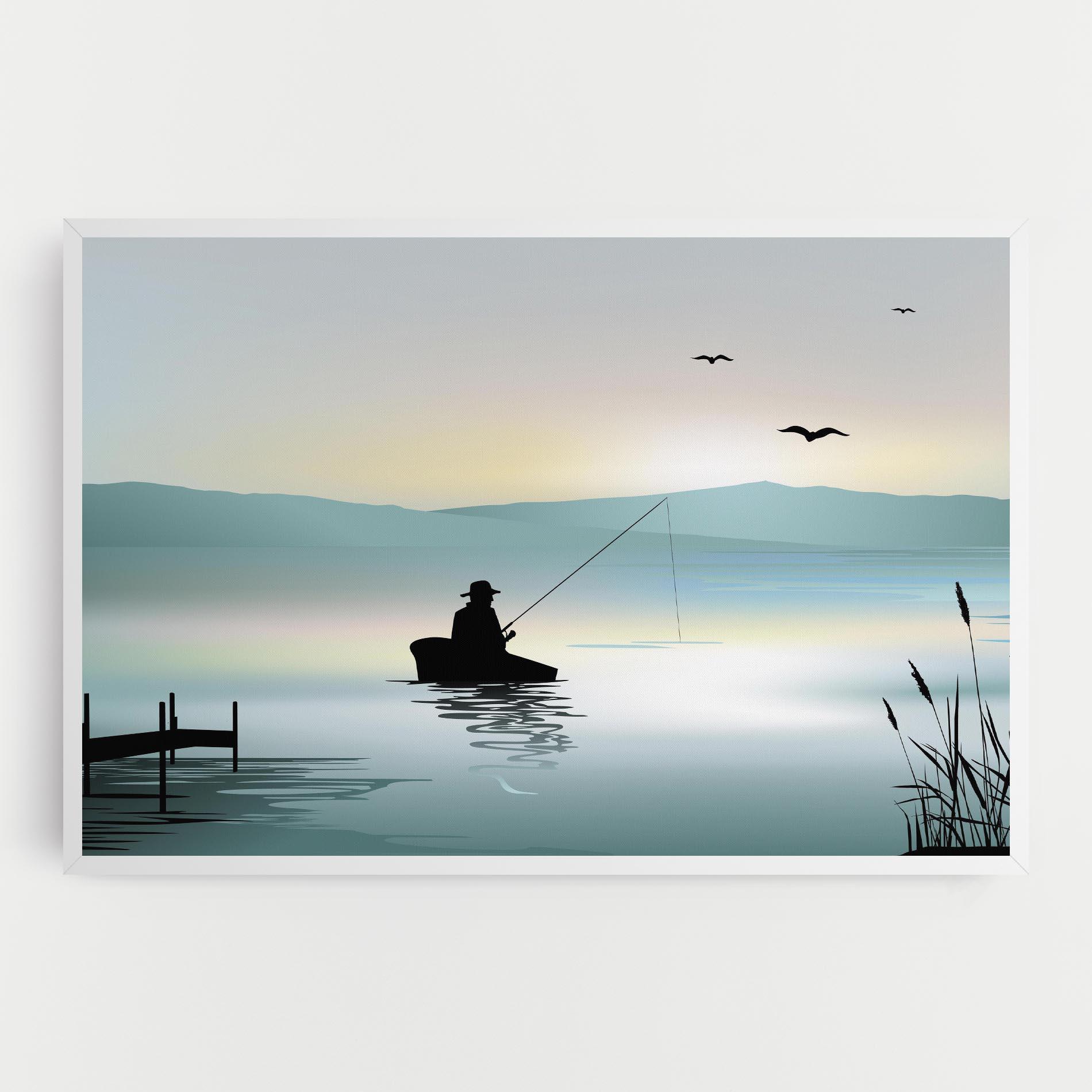 Tablou Canvas Fishman Lake View mockup 0