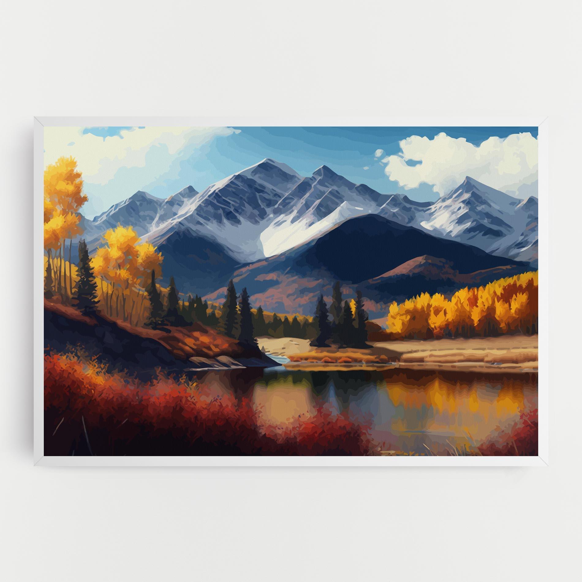 Tablou Canvas Lake Autumn View mockup 0