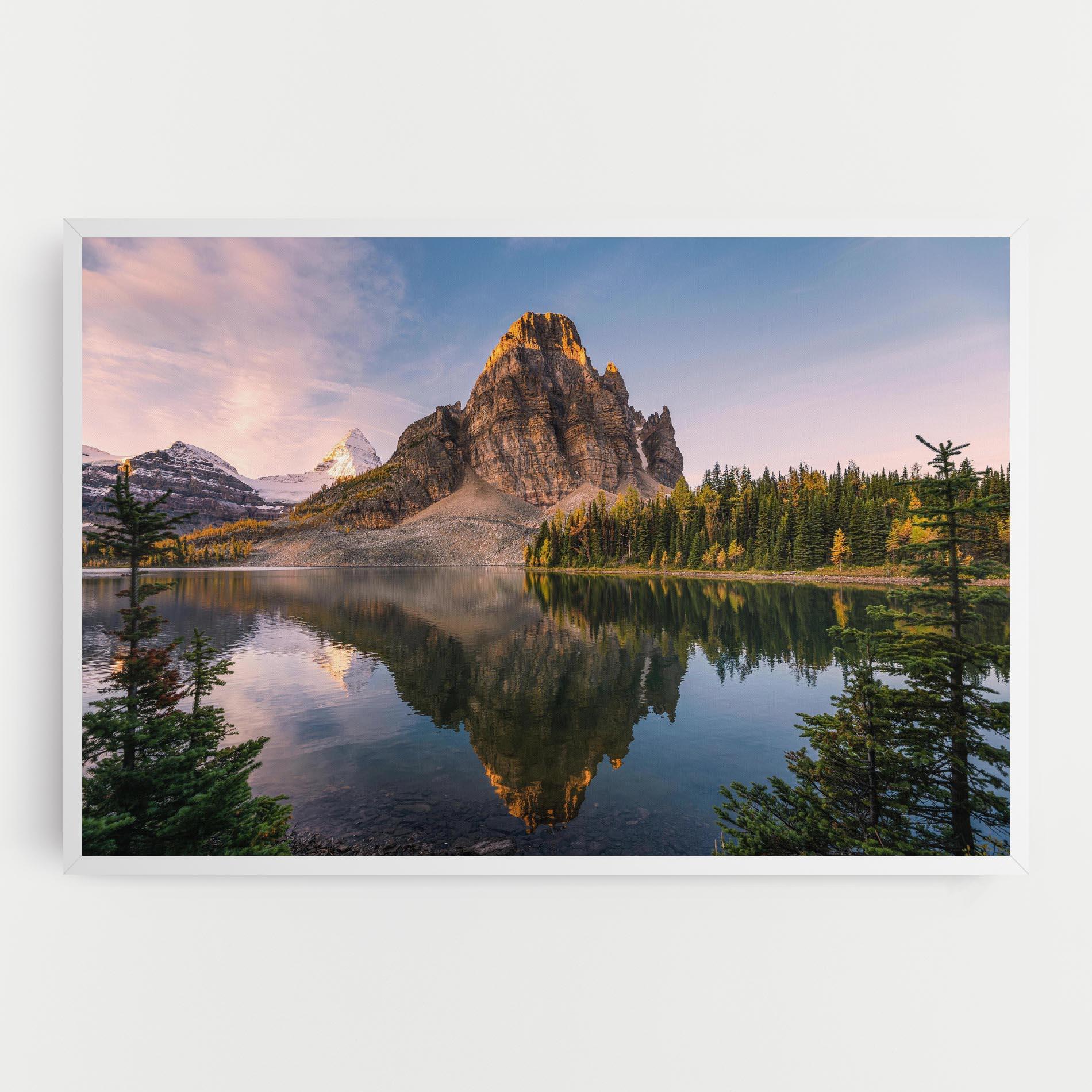 Tablou Canvas Mountain Sunrise Lake mockup 0
