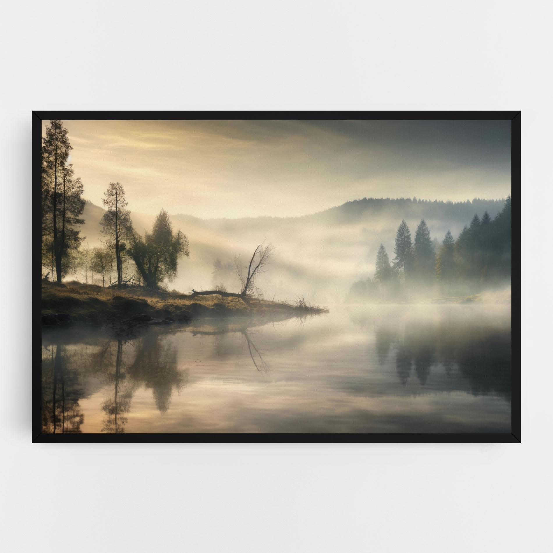 Tablou Canvas Foggy Morning mockup 0