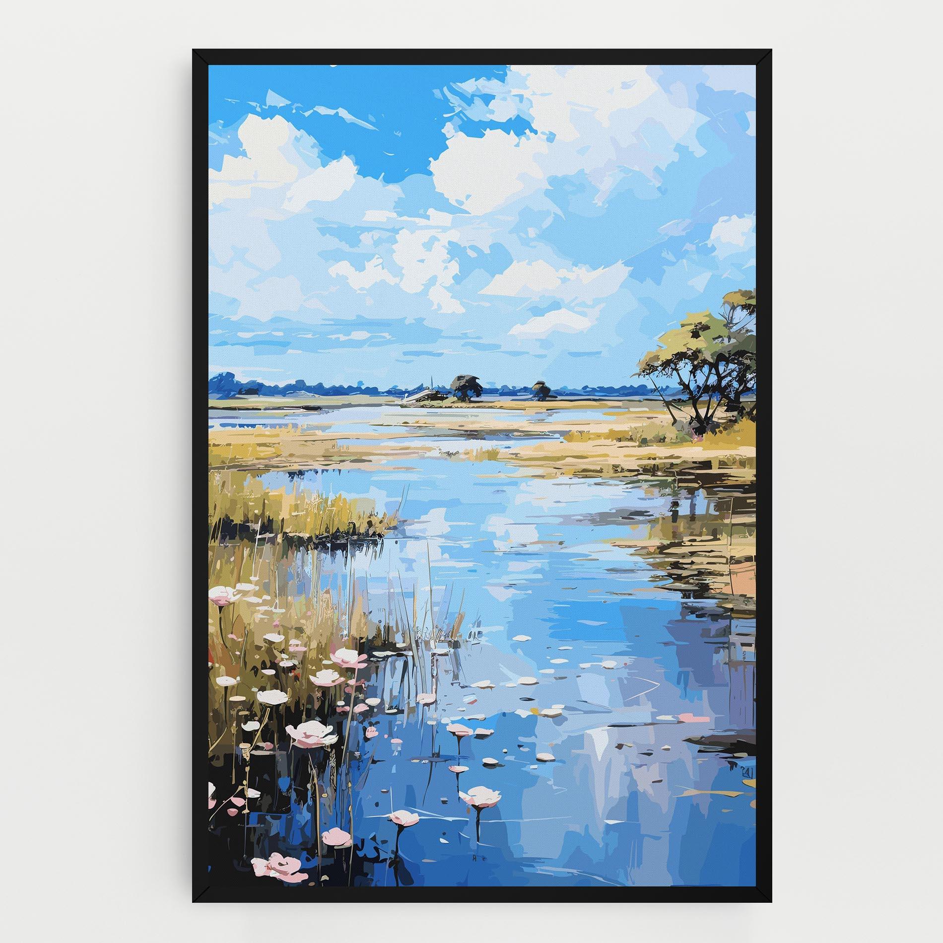 Tablou Canvas Riverside Flowers mockup 0