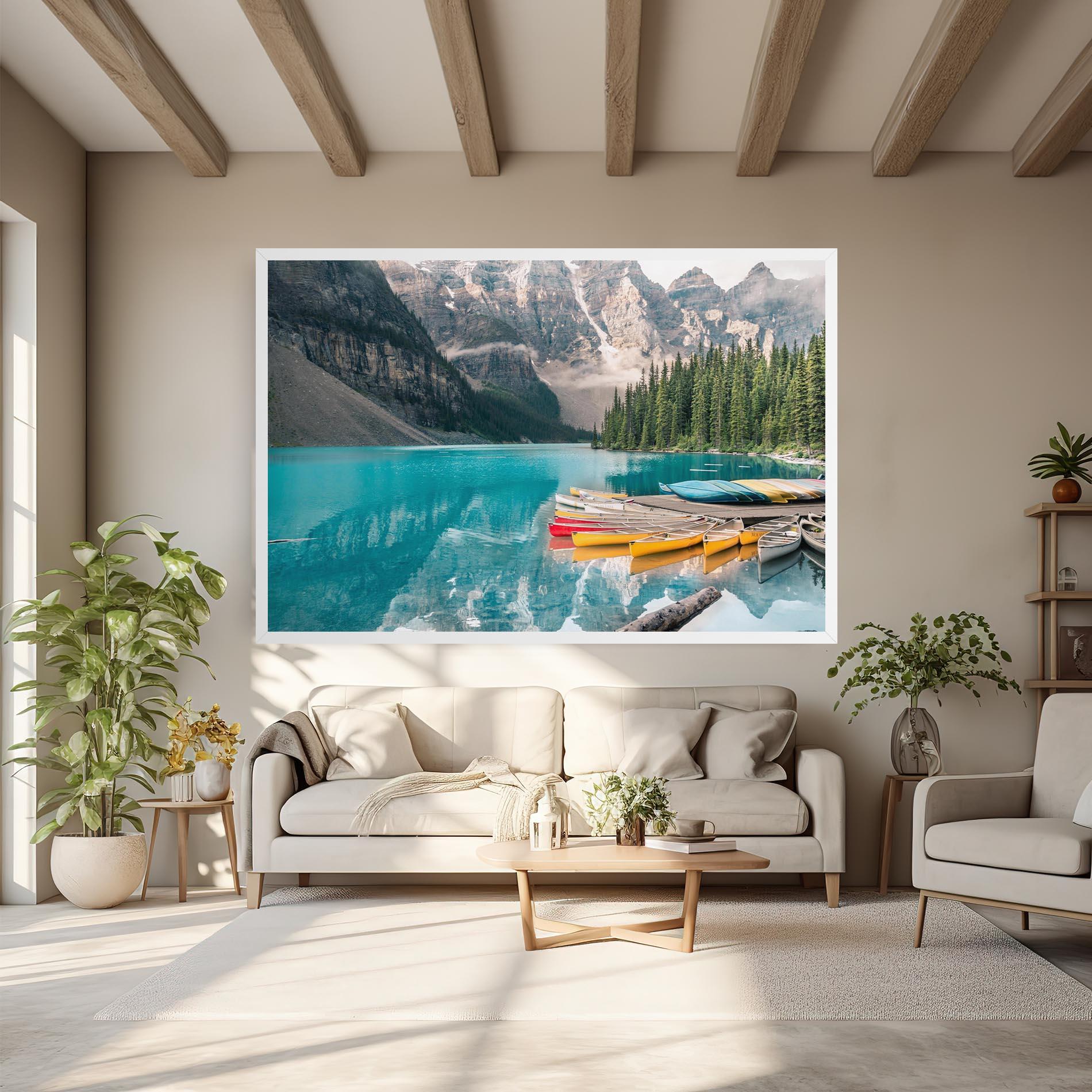 Tablou Canvas Beautiful Moraine Lake mockup 6