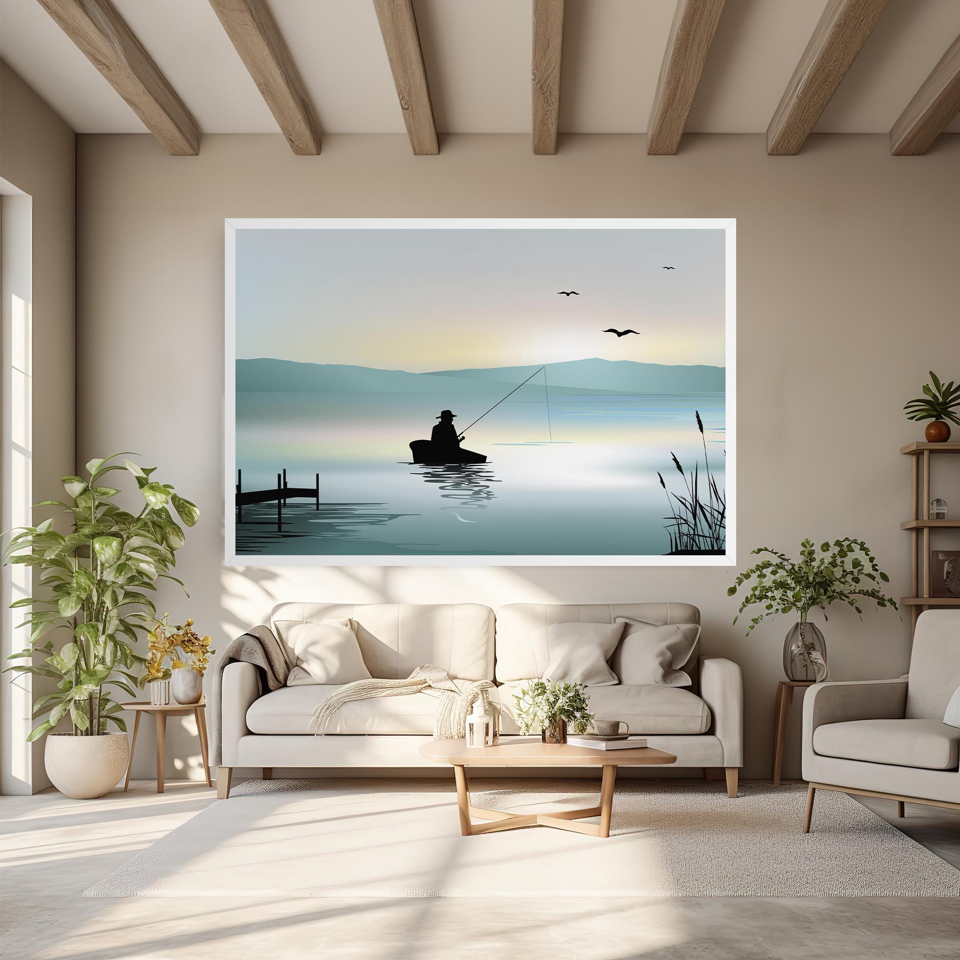 Tablou Canvas Fishman Lake View mockup 6