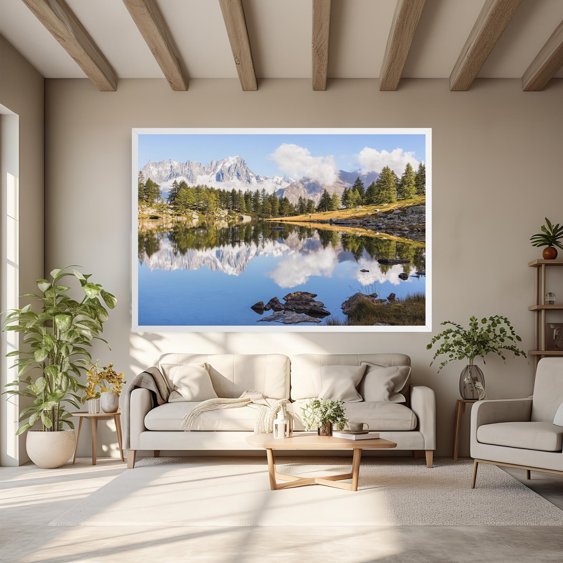 Tablou Canvas Mountain Reflection mockup 6