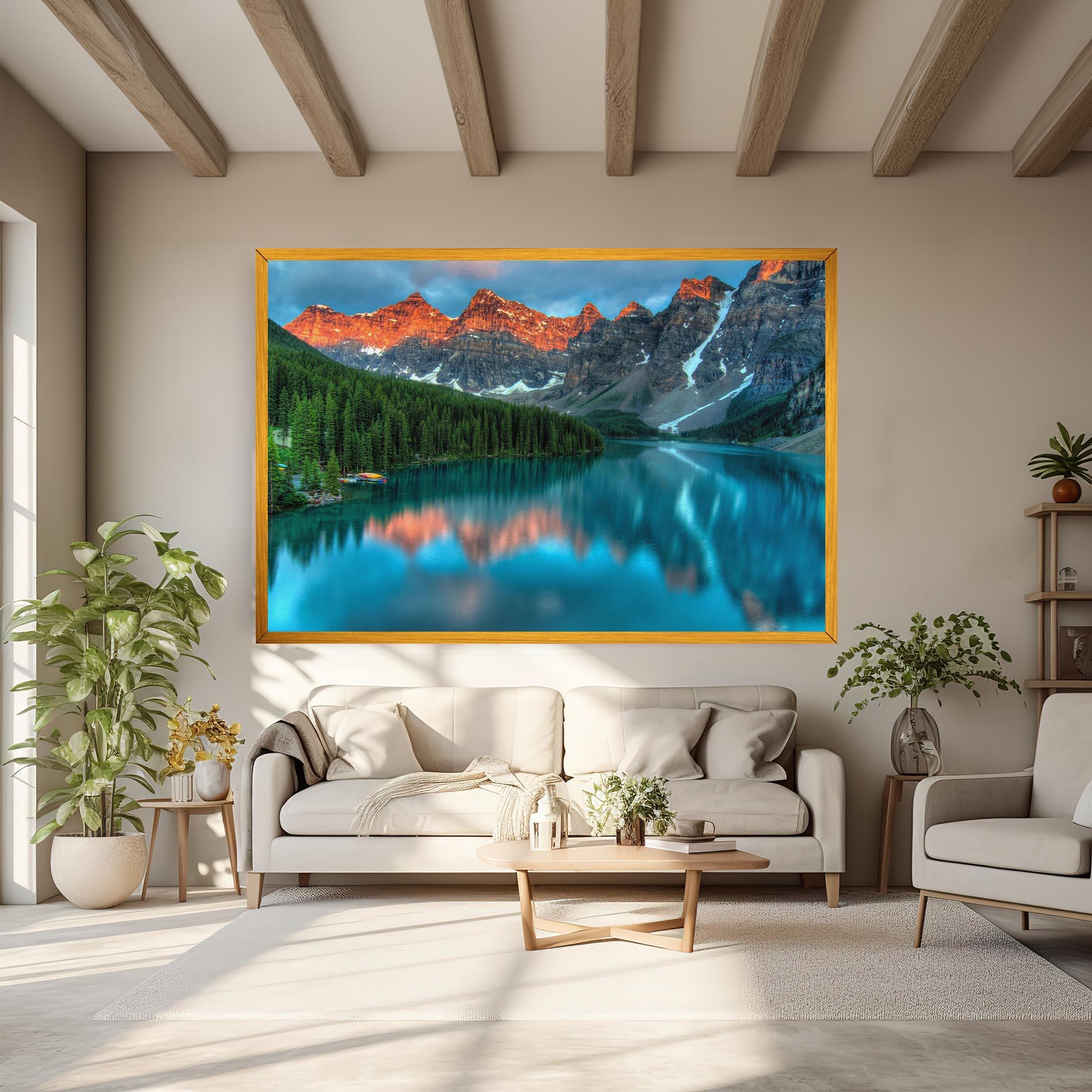 Tablou Canvas Beautiful Blue Lake mockup 6