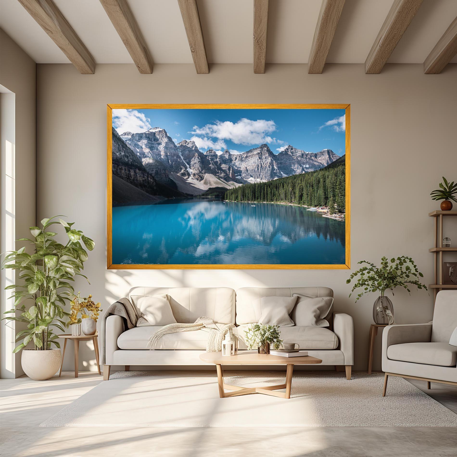 Tablou Canvas Beautiful Lake Canada mockup 6