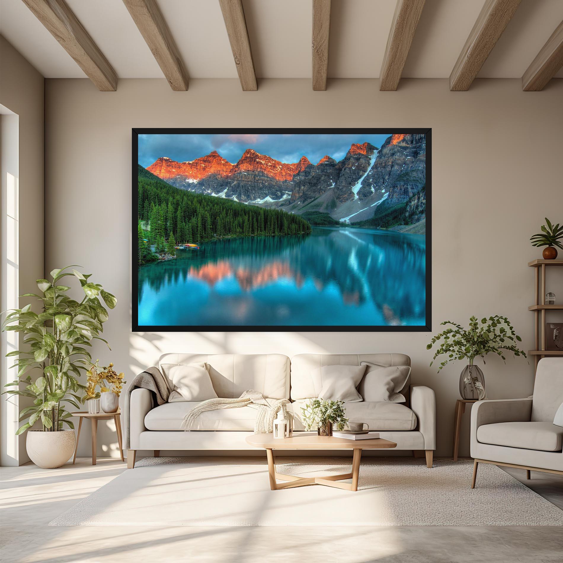 Tablou Canvas Beautiful Blue Lake mockup 6