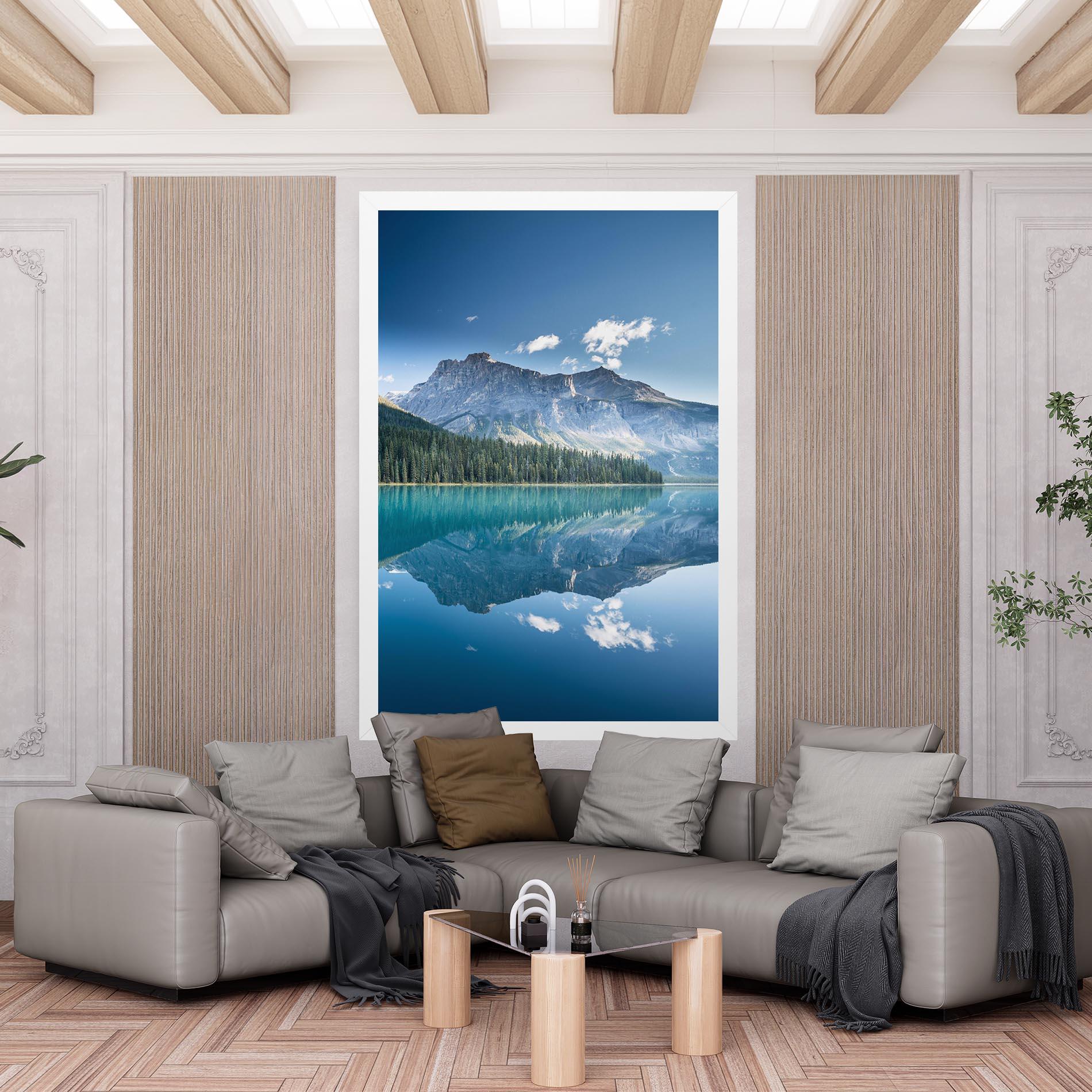 Tablou Canvas Blue Mountain Lake mockup 6