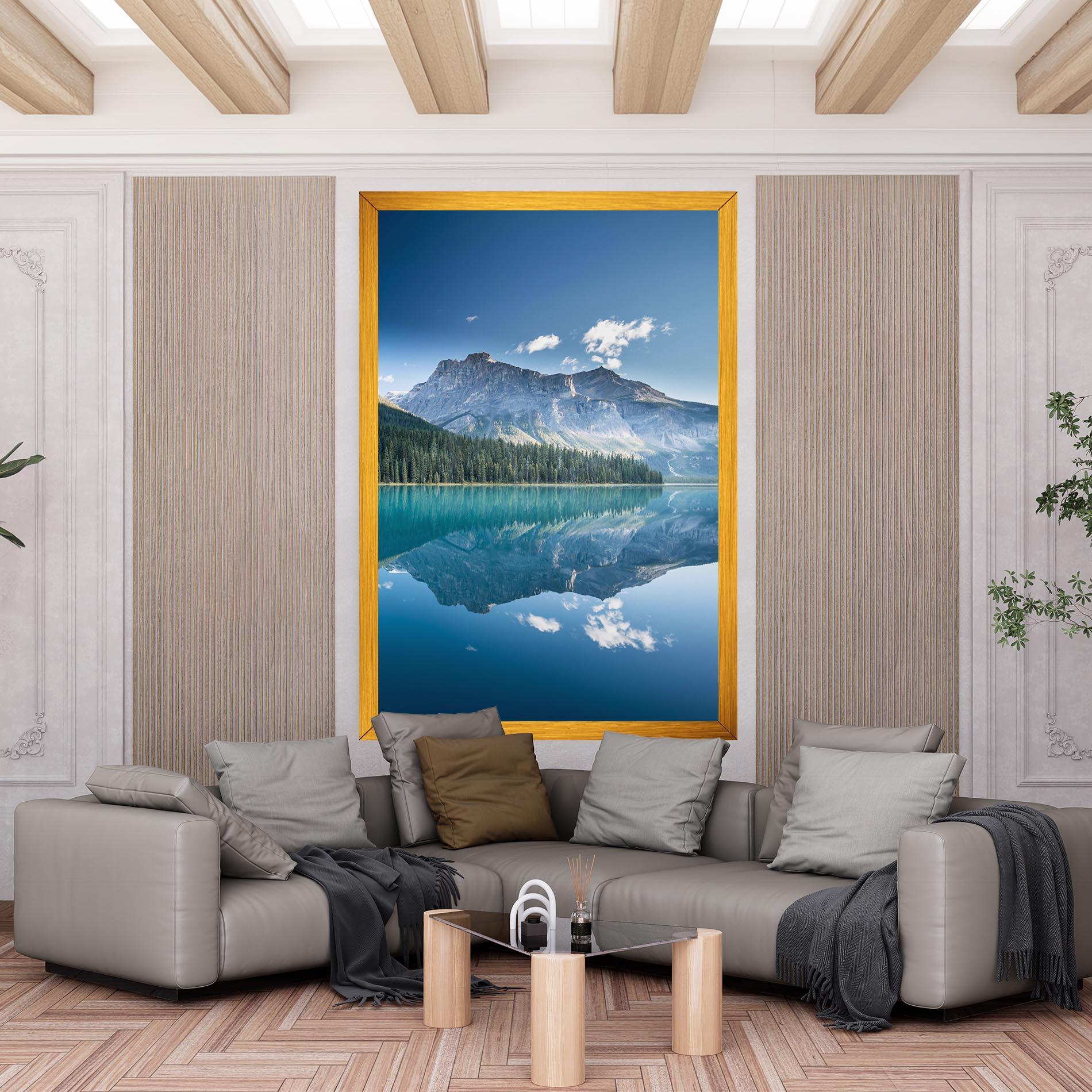 Tablou Canvas Blue Mountain Lake mockup 6