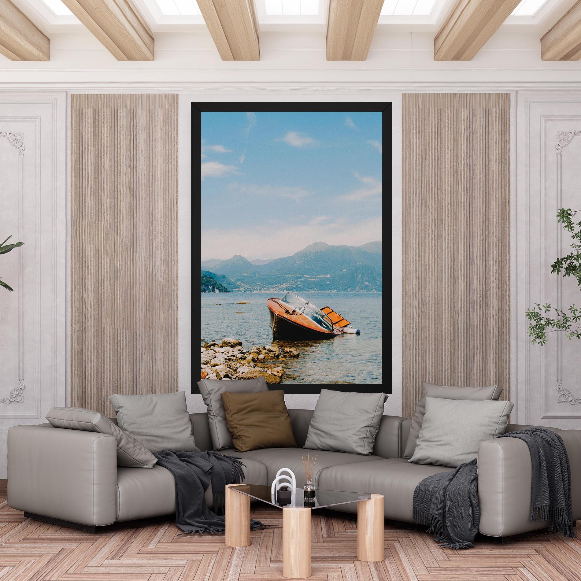 Tablou Canvas Boat On The Lake mockup 6