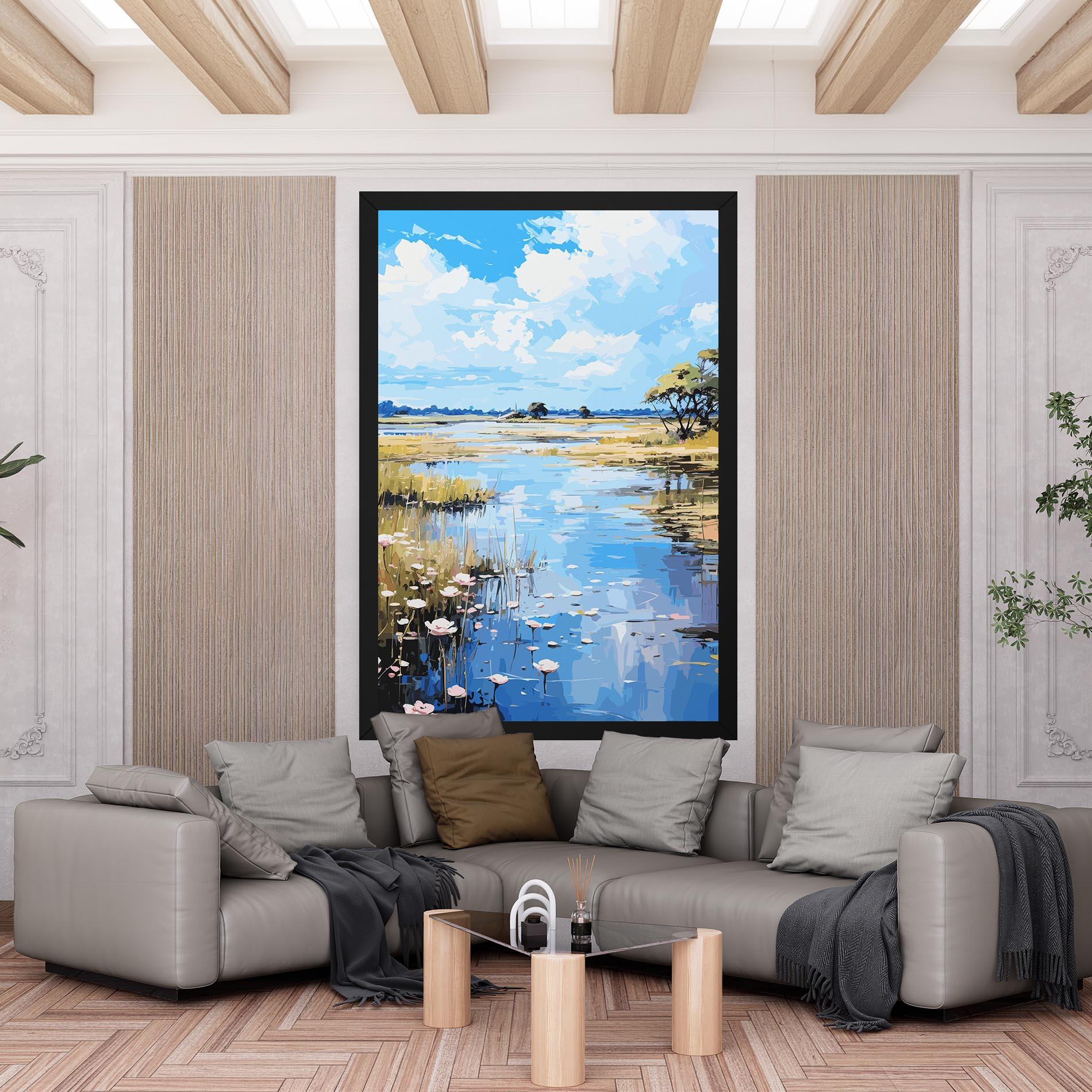 Tablou Canvas Riverside Flowers mockup 6