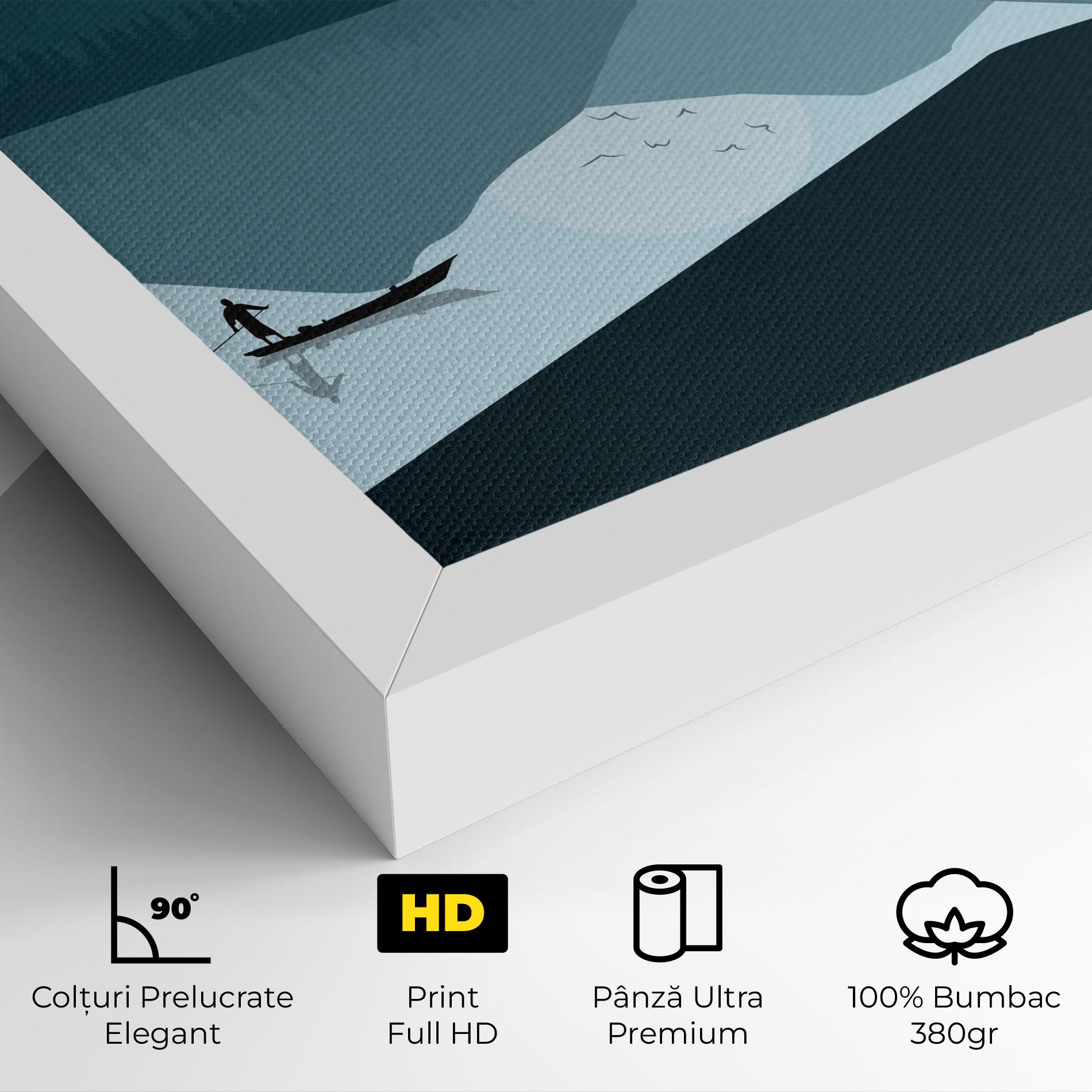 Tablou Canvas Blue Light Lake mockup 4