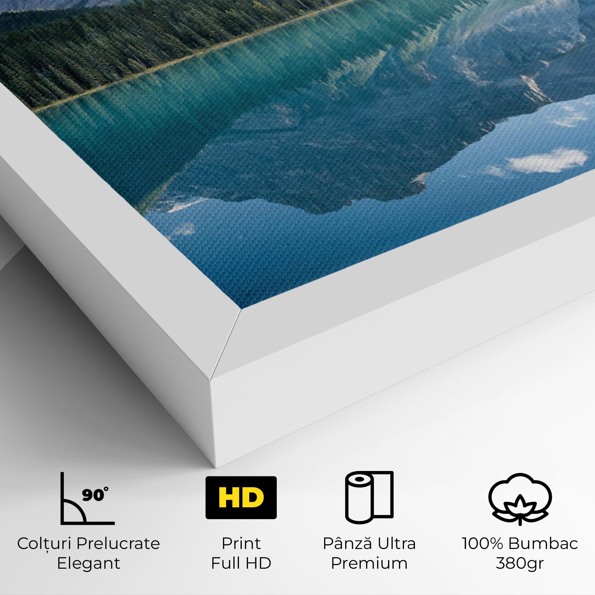 Tablou Canvas Blue Mountain Lake mockup 4
