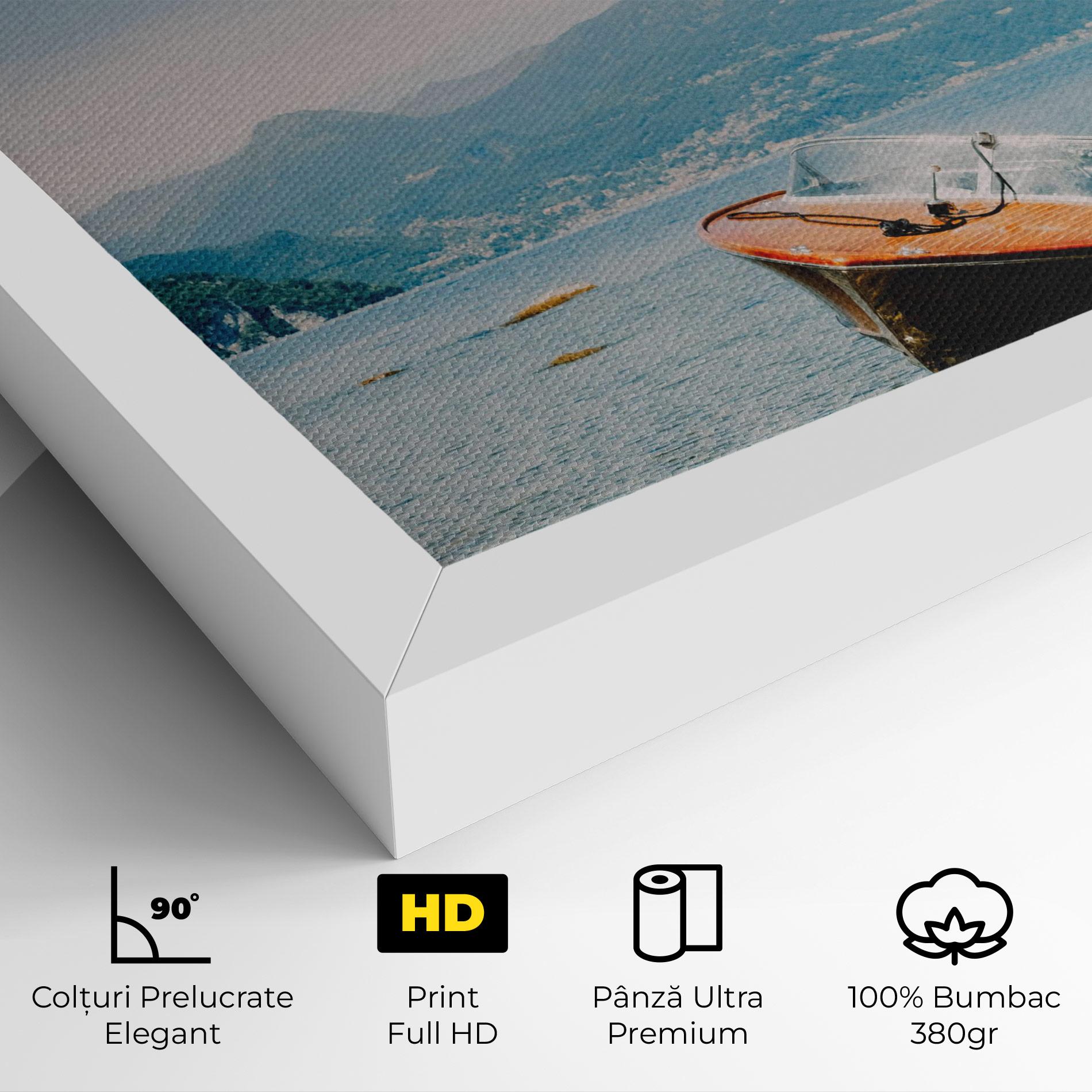 Tablou Canvas Boat On The Lake mockup 4