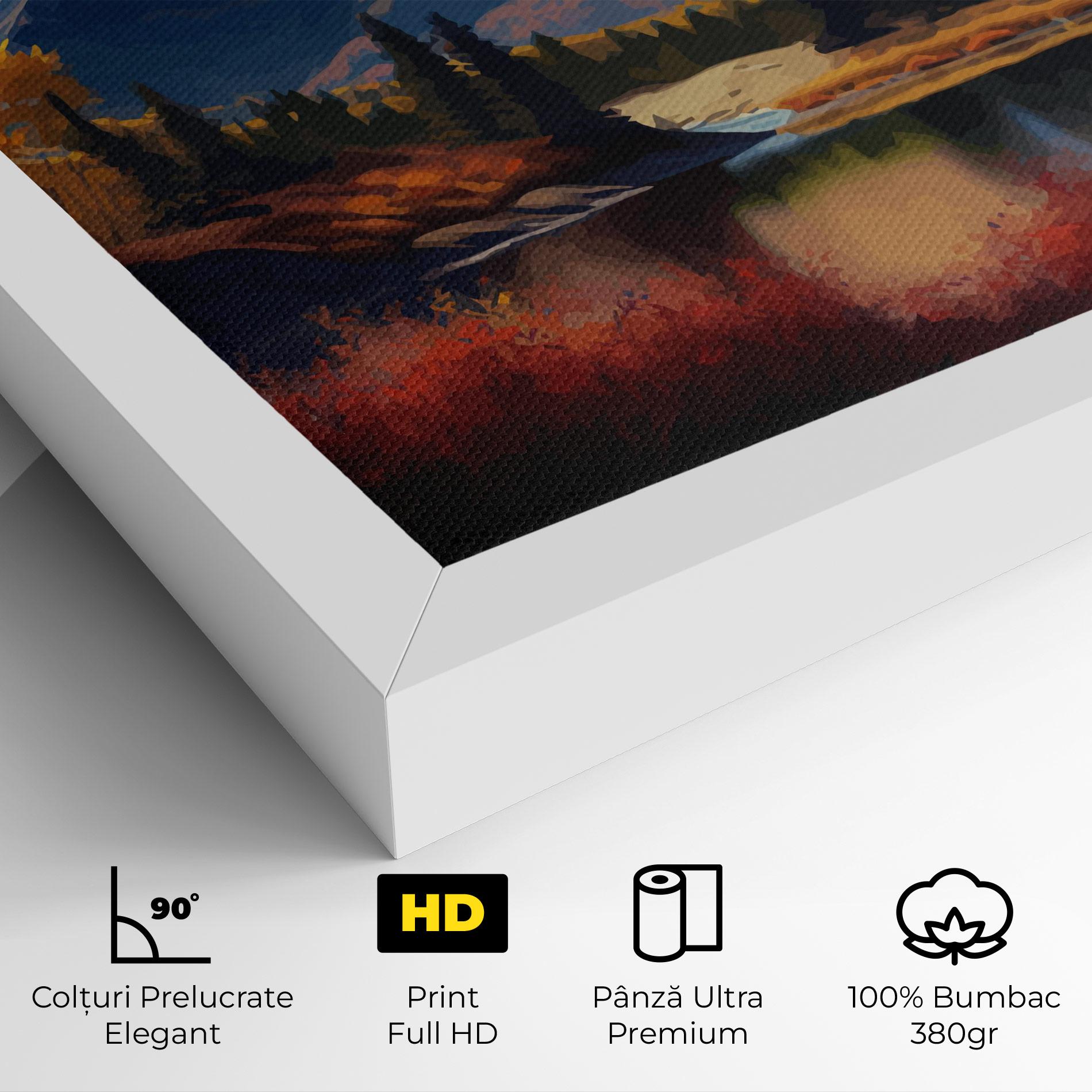 Tablou Canvas Lake Autumn View mockup 4