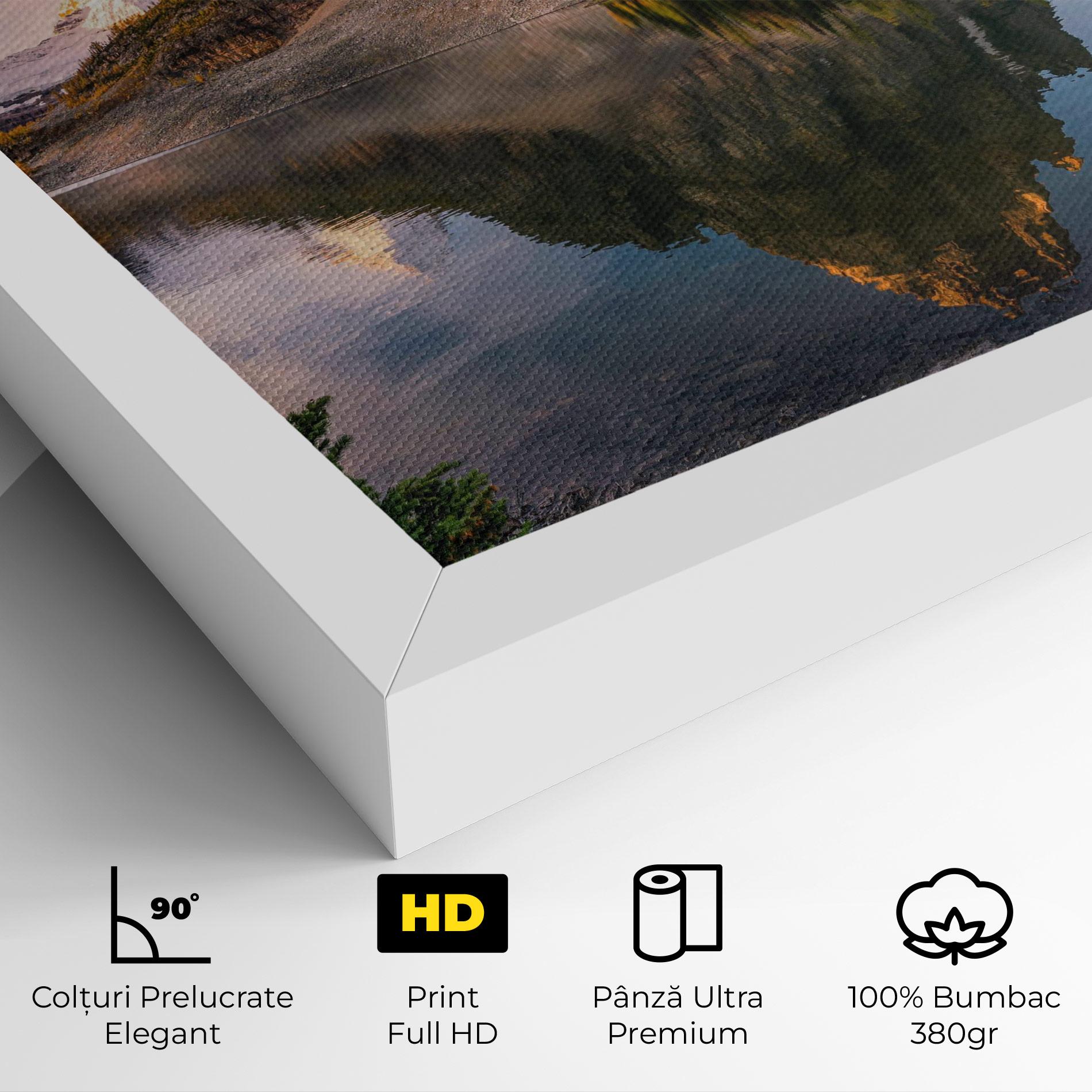 Tablou Canvas Mountain Sunrise Lake mockup 4