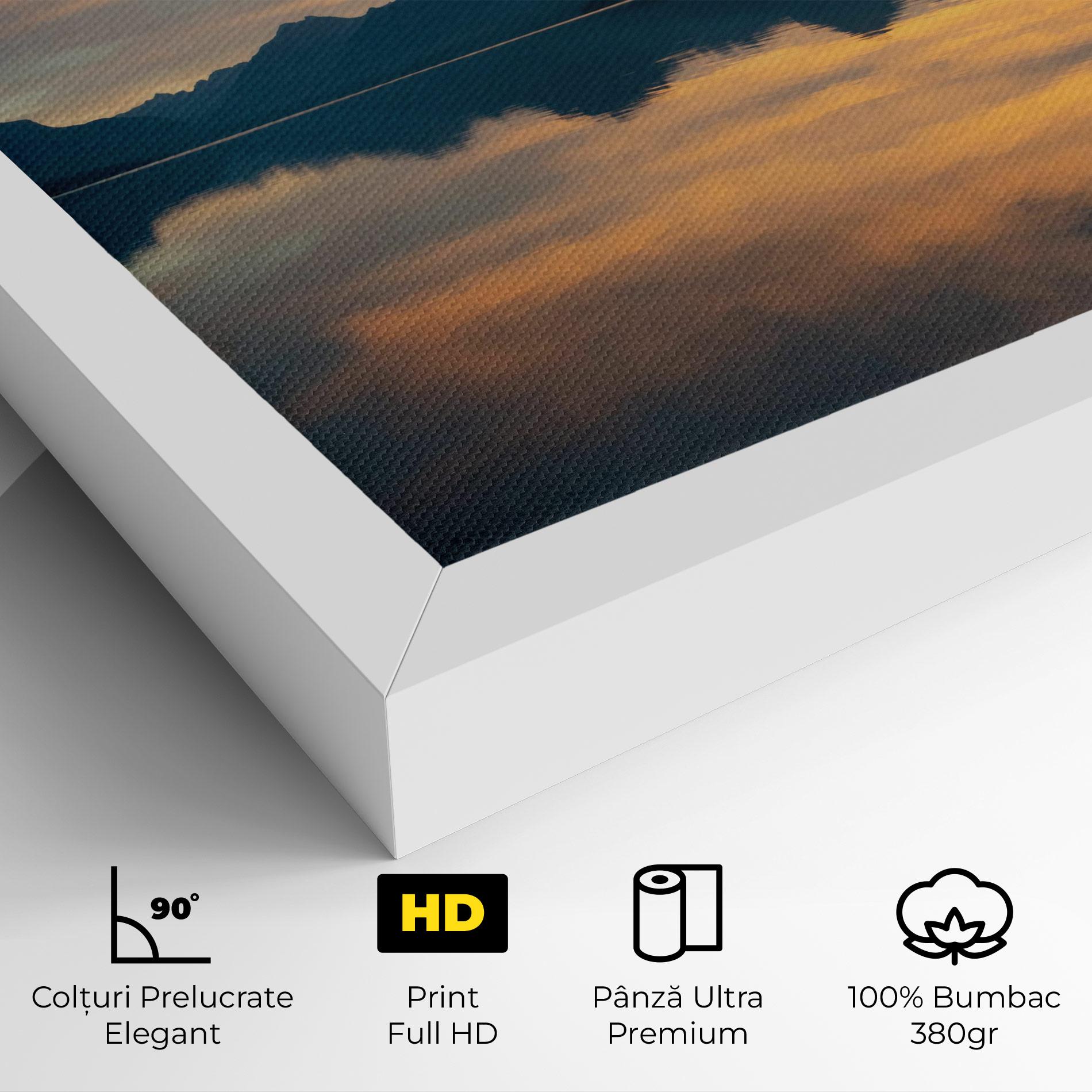 Tablou Canvas Orange Light Lake mockup 4