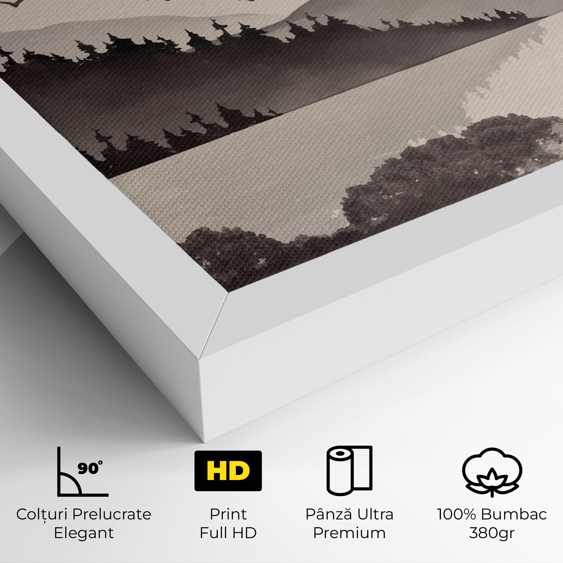 Tablou Canvas Red Tree Lake mockup 4