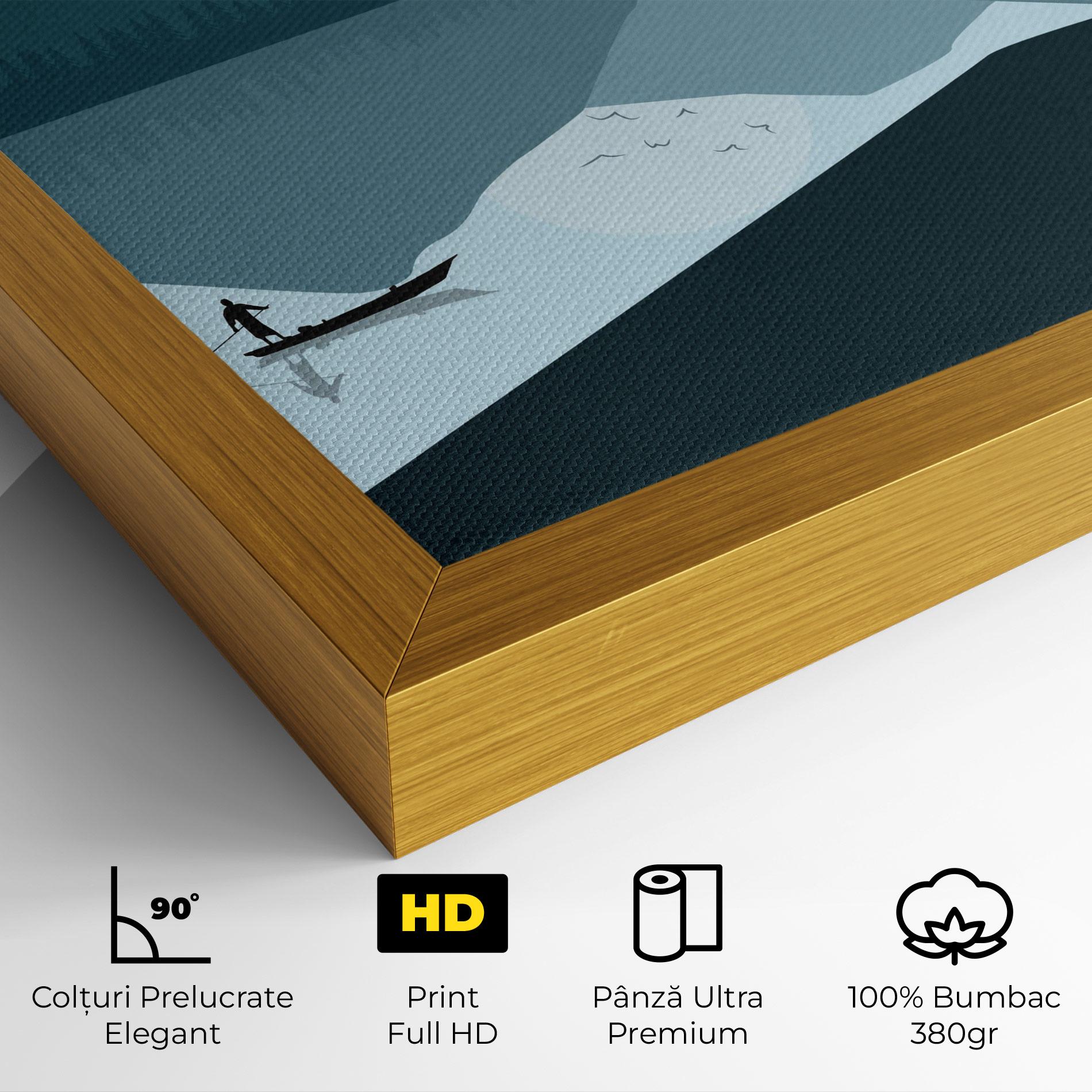 Tablou Canvas Blue Light Lake mockup 4