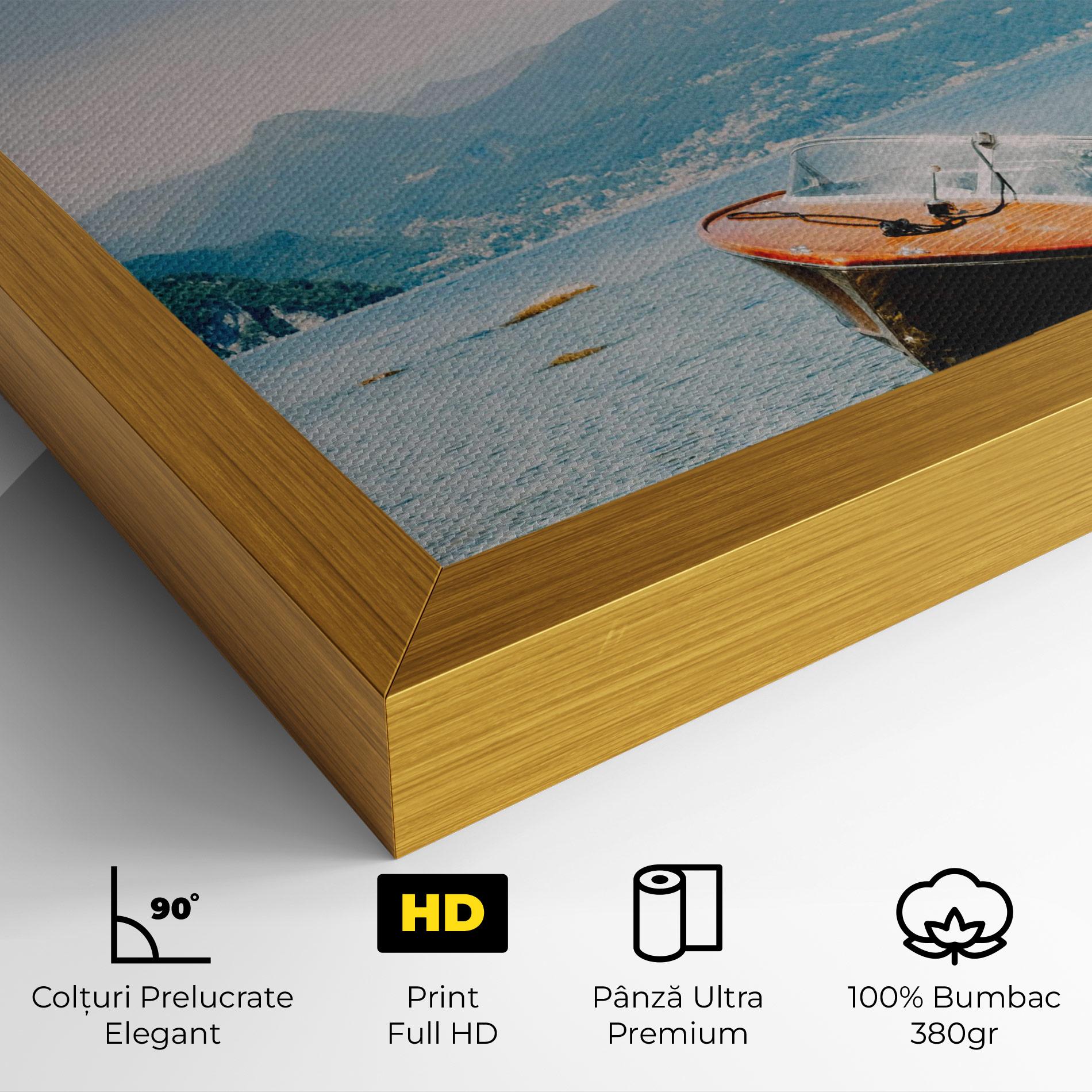 Tablou Canvas Boat On The Lake mockup 4