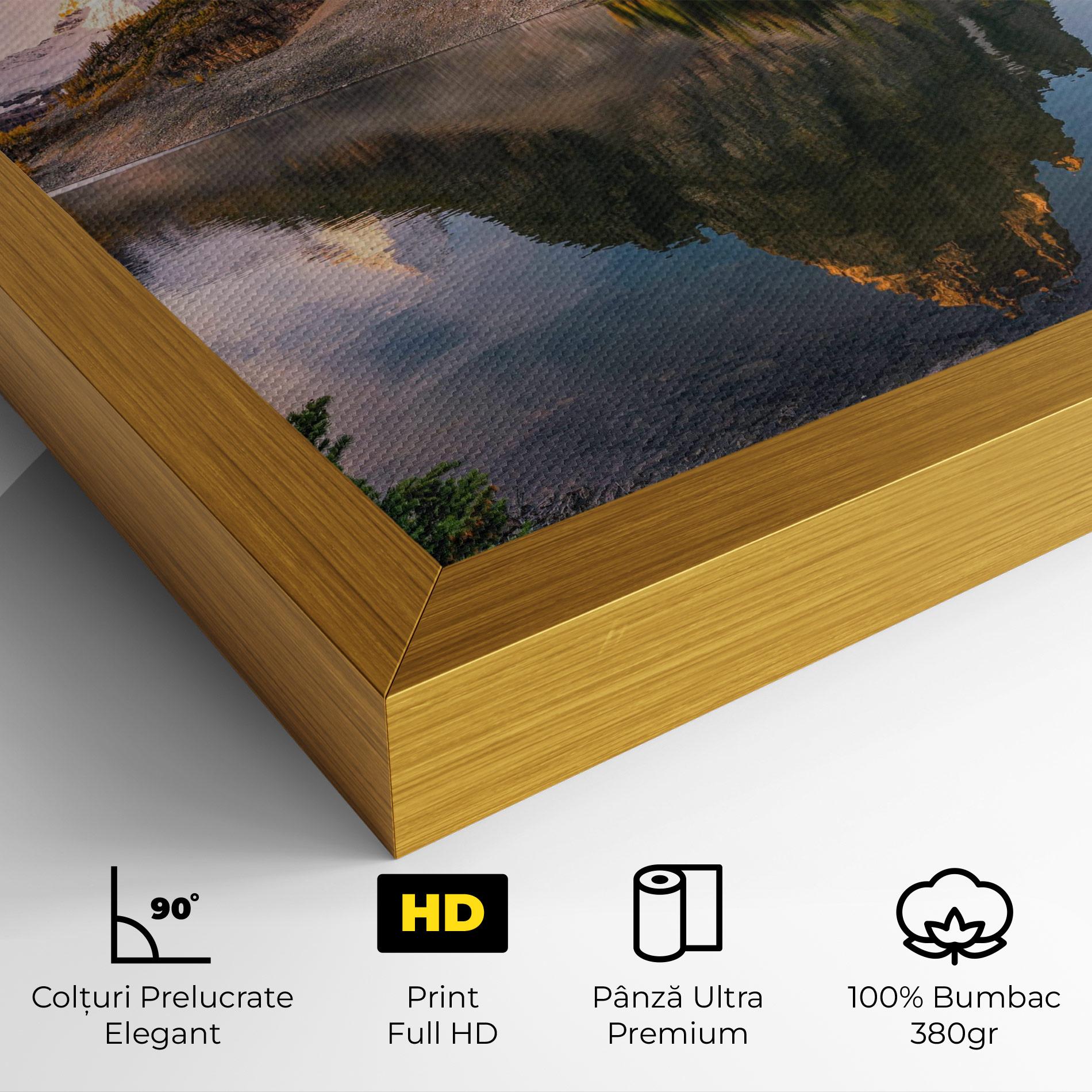 Tablou Canvas Mountain Sunrise Lake mockup 4