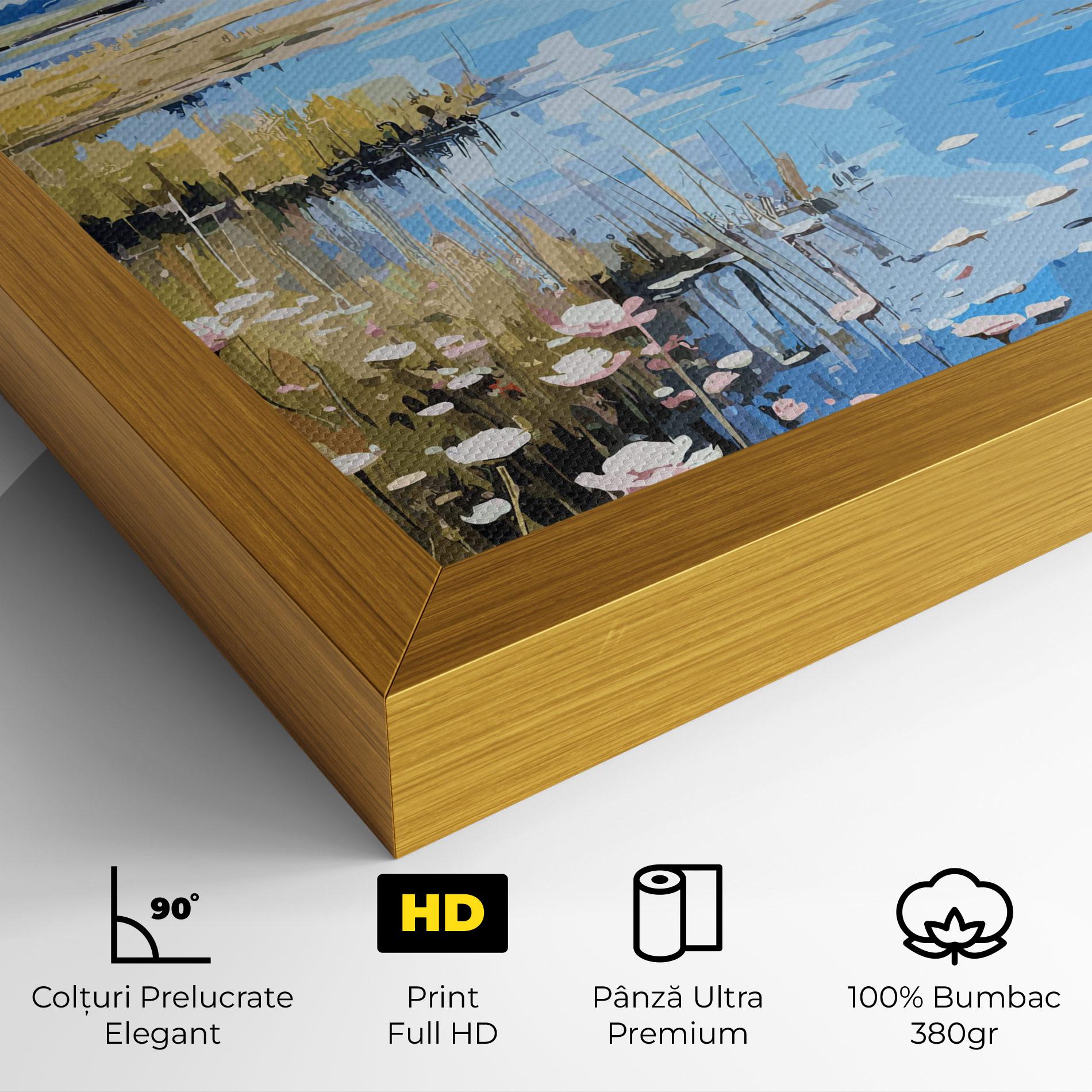 Tablou Canvas Riverside Flowers mockup 4