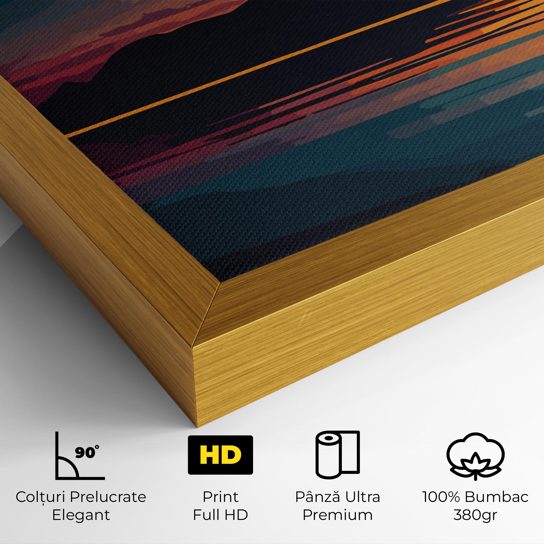 Tablou Canvas Sunset Art Lake mockup 4